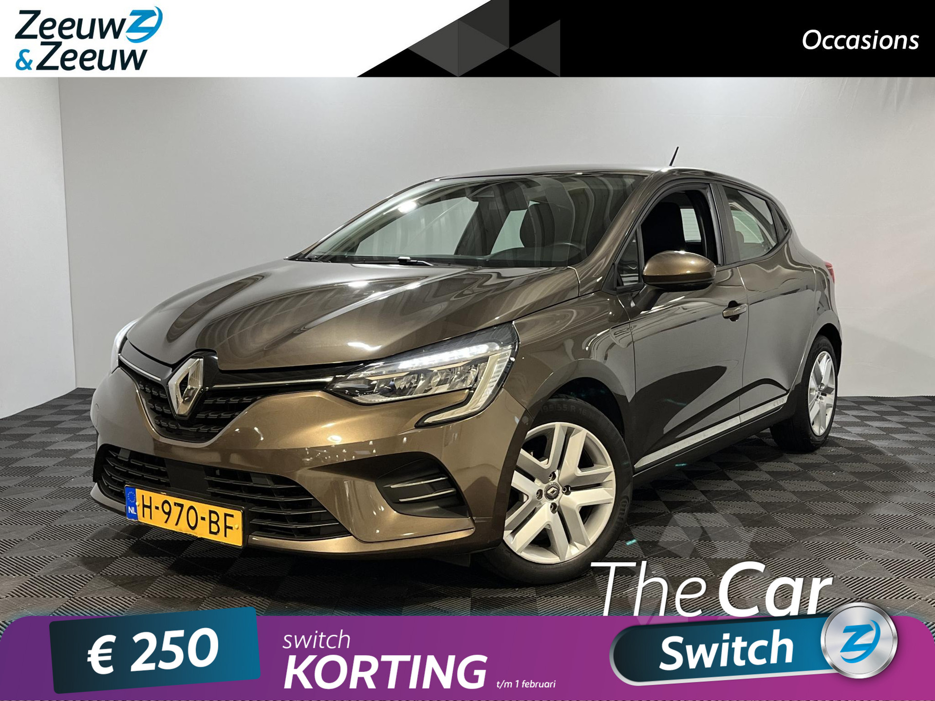 Renault Clio 1.0 - 100PK TCe Zen | 1e eigenaar | Apple CarPlay/Android Auto | Parkeersensoren | Airco | Cruise Control | Full LED | Licht Sensor |