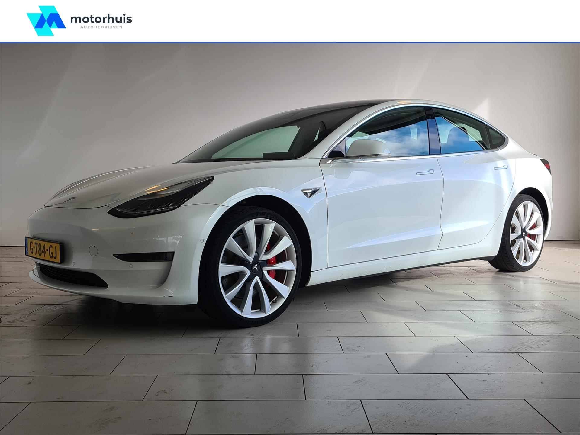 TESLA Model 3 Performance Dual Motor AWD Performance 75 kWh NAVI LEDER LED CAMERA STOELV - 1/34