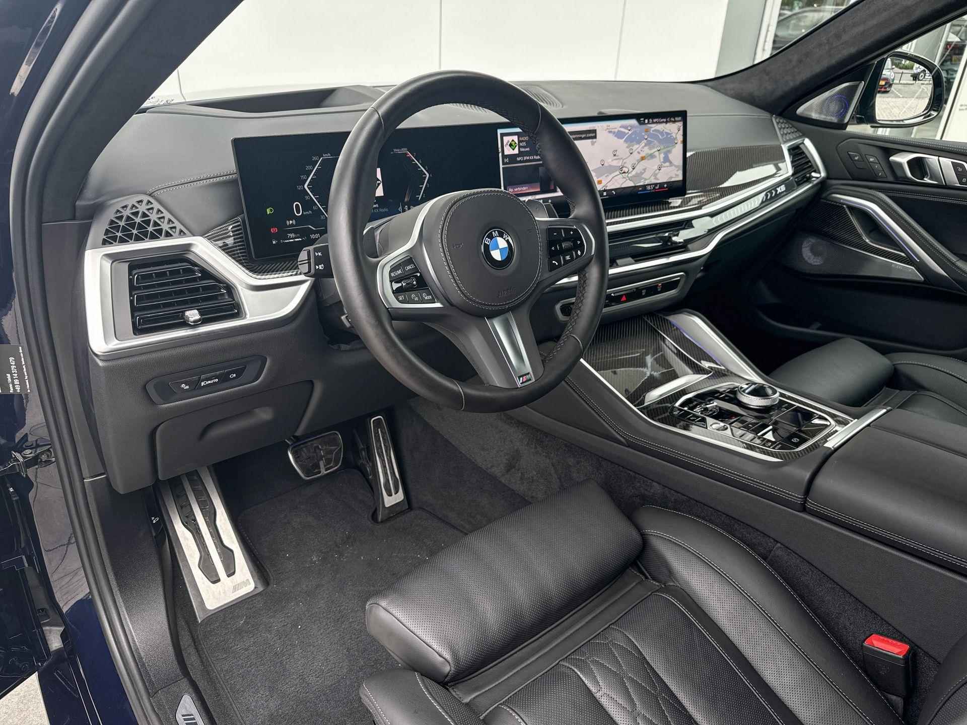 BMW X6 xDrive40i High Executive M-Sport M Sportuitlaatsysteem / 21 Inch / Adaptief M-Onderstel / Comfort Acces / Soft Close / Electrische Zwenkhaak / Shadow Line koplampen / SkyLounge / Getinte Ramen Achter / Stoel Ventilatie / Stoelverwarming Voor & Achter / Leder Dashboard / Driving Assistant Prof / Parking Assistant Prof / Bowers & Wikins - 25/25