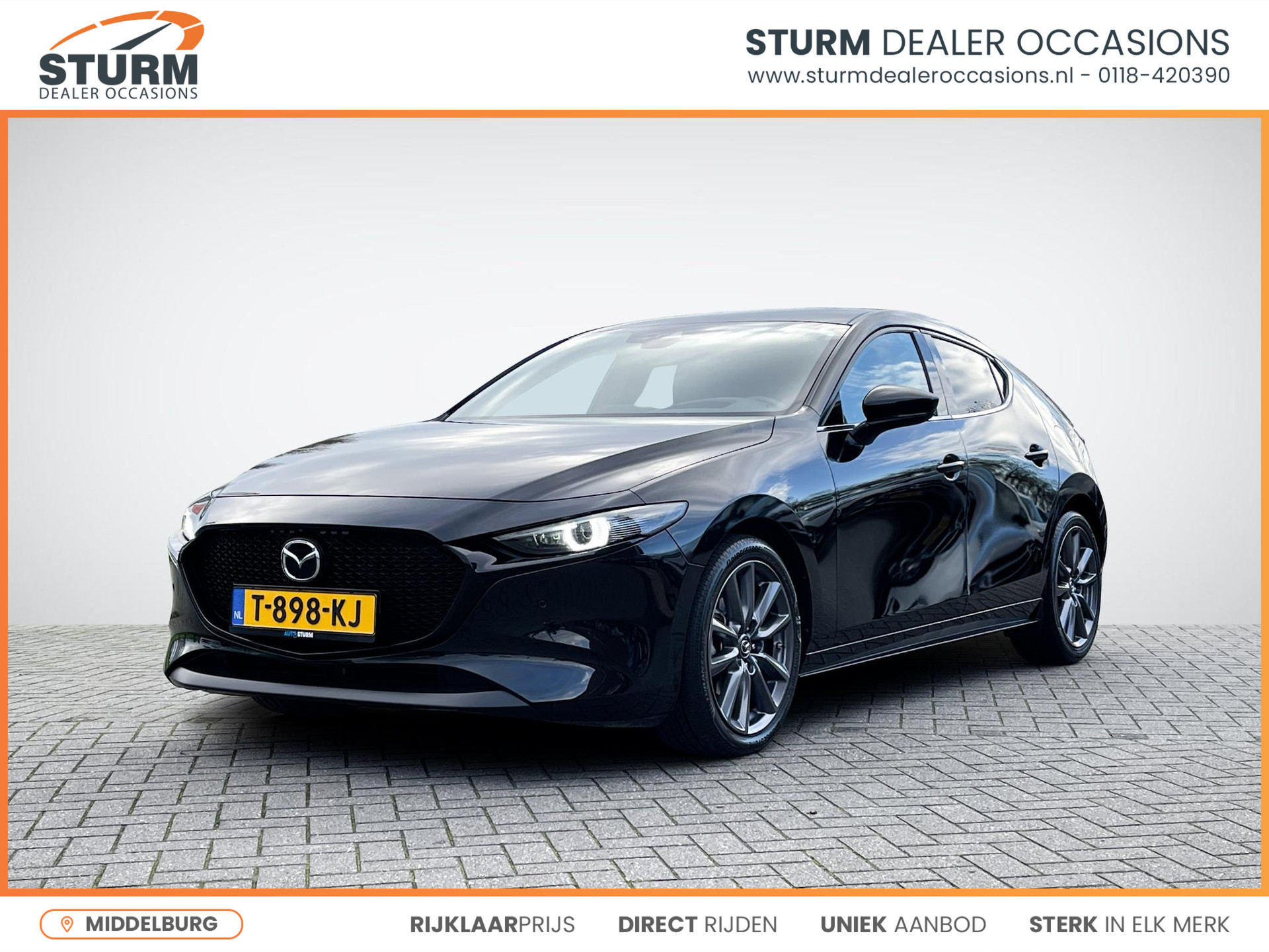 Mazda 3 2.0 e-SkyActiv-G M Hybrid 122 Comfort | Head-Up Display | BOSE Audio | 360° Camera | Stuur- + Stoelverwarming | 18'' Velgen | Rijklaarprijs!