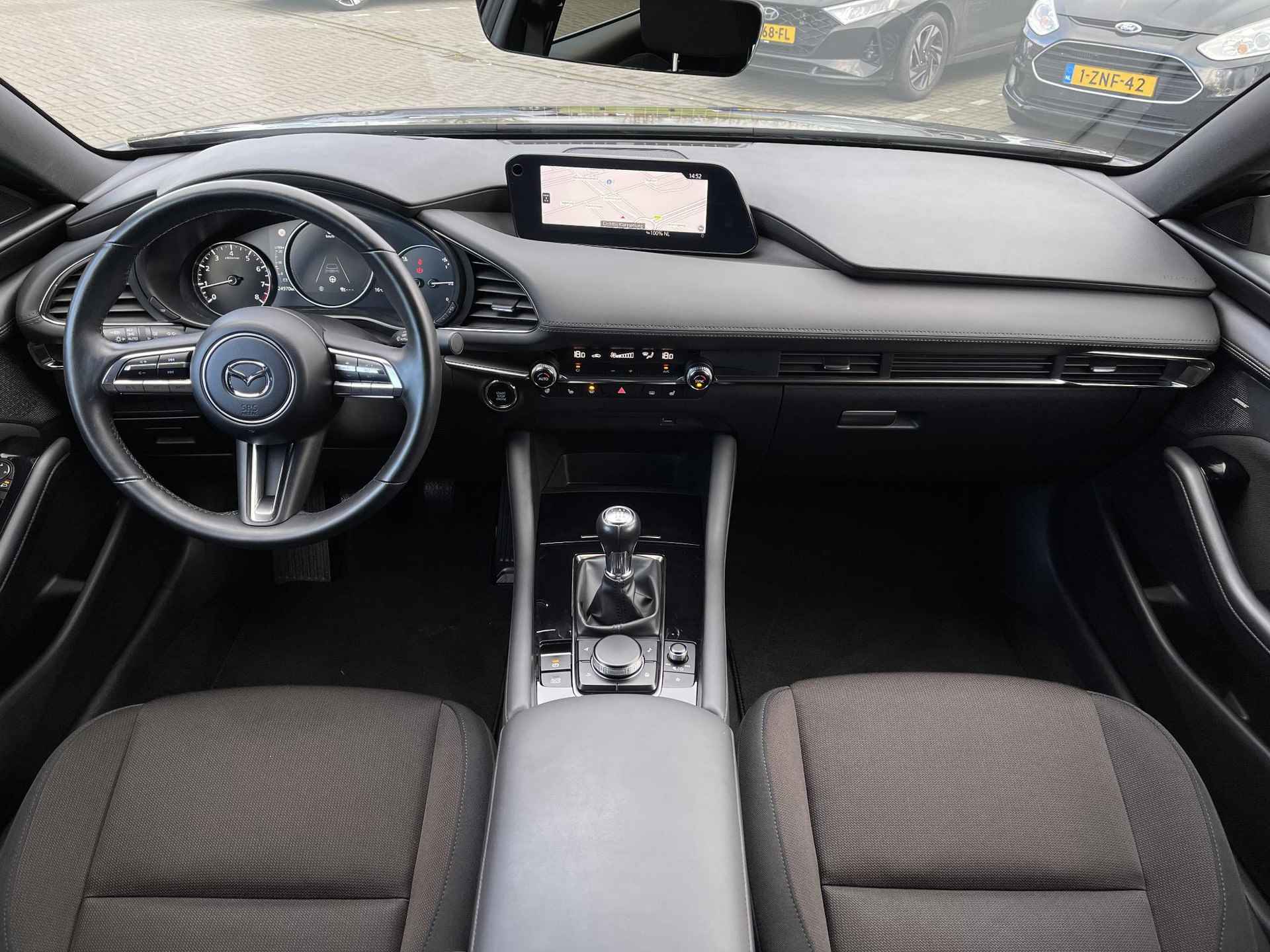 Mazda 3 2.0 e-SkyActiv-G M Hybrid 122 Comfort | Head-Up Display | BOSE Audio | 360° Camera | Stuur- + Stoelverwarming | 18'' Velgen | Rijklaarprijs! - 13/30