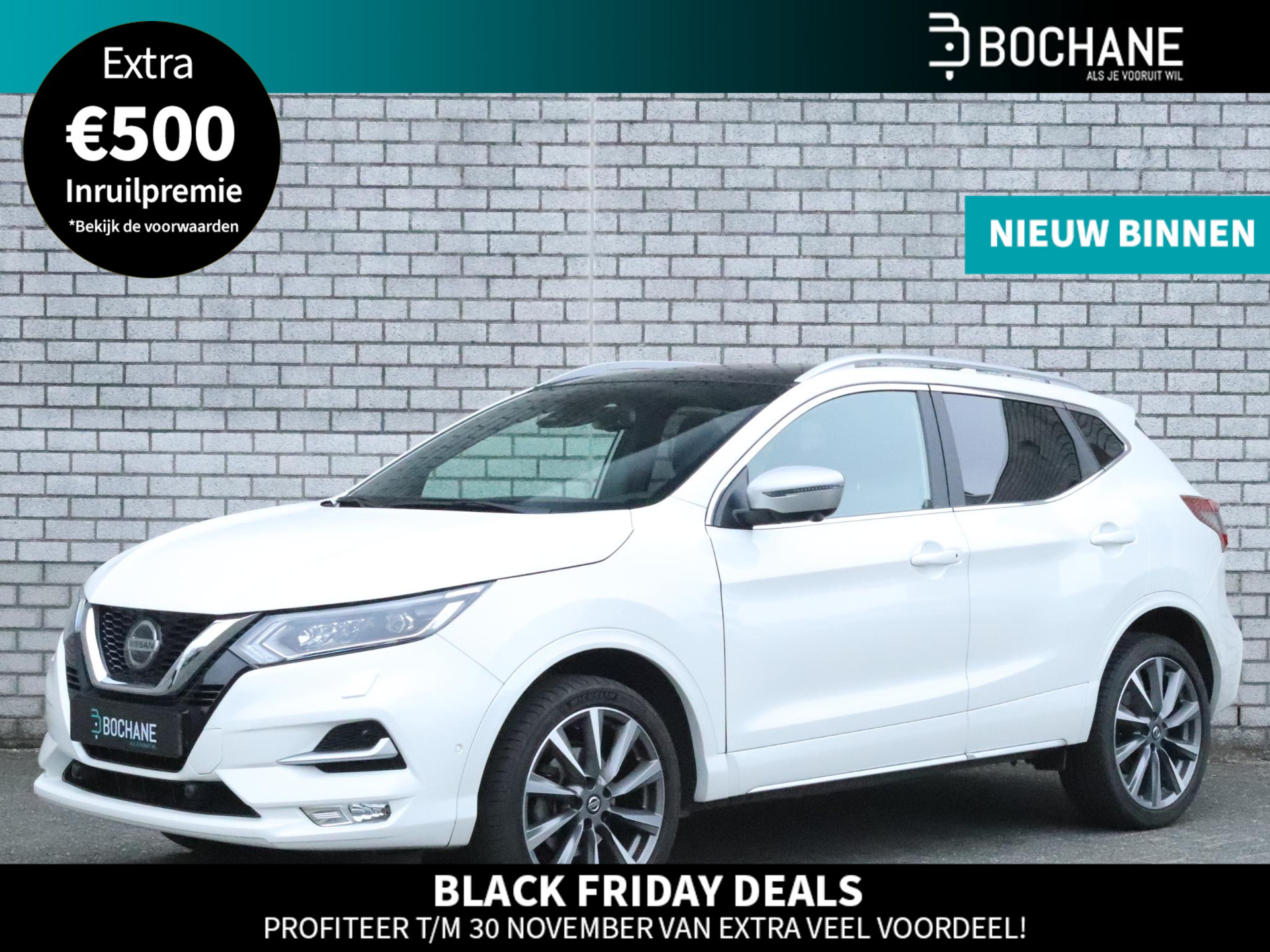 Nissan Qashqai 1.3 DIG-T 140 Tekna + | Volledig Dealeronderhouden | Panoramadak | Trekhaak | 360° Camera | Stoelverwarming |