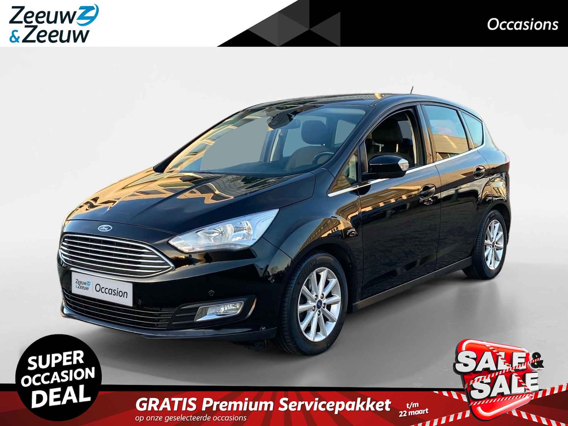 Ford C-Max 1.0 Titanium | Cruise Control | Bluetooth | Voorruit Verwarming | Climate Control | Navigatie | - 1/17