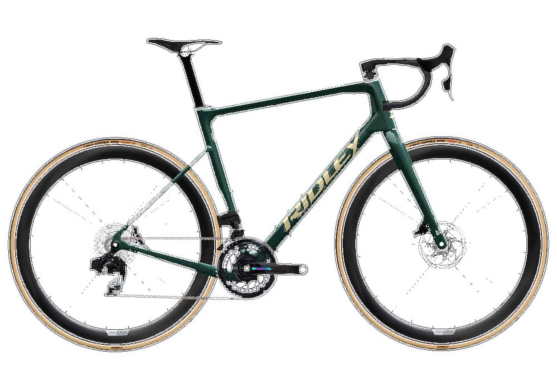 Ridley GRIFN RS SRAM FORCE 12SP Heren COLOR 1: RACING GREEN METALIC // 17 COLOR 2: BEIGE M 2024 - 1/1