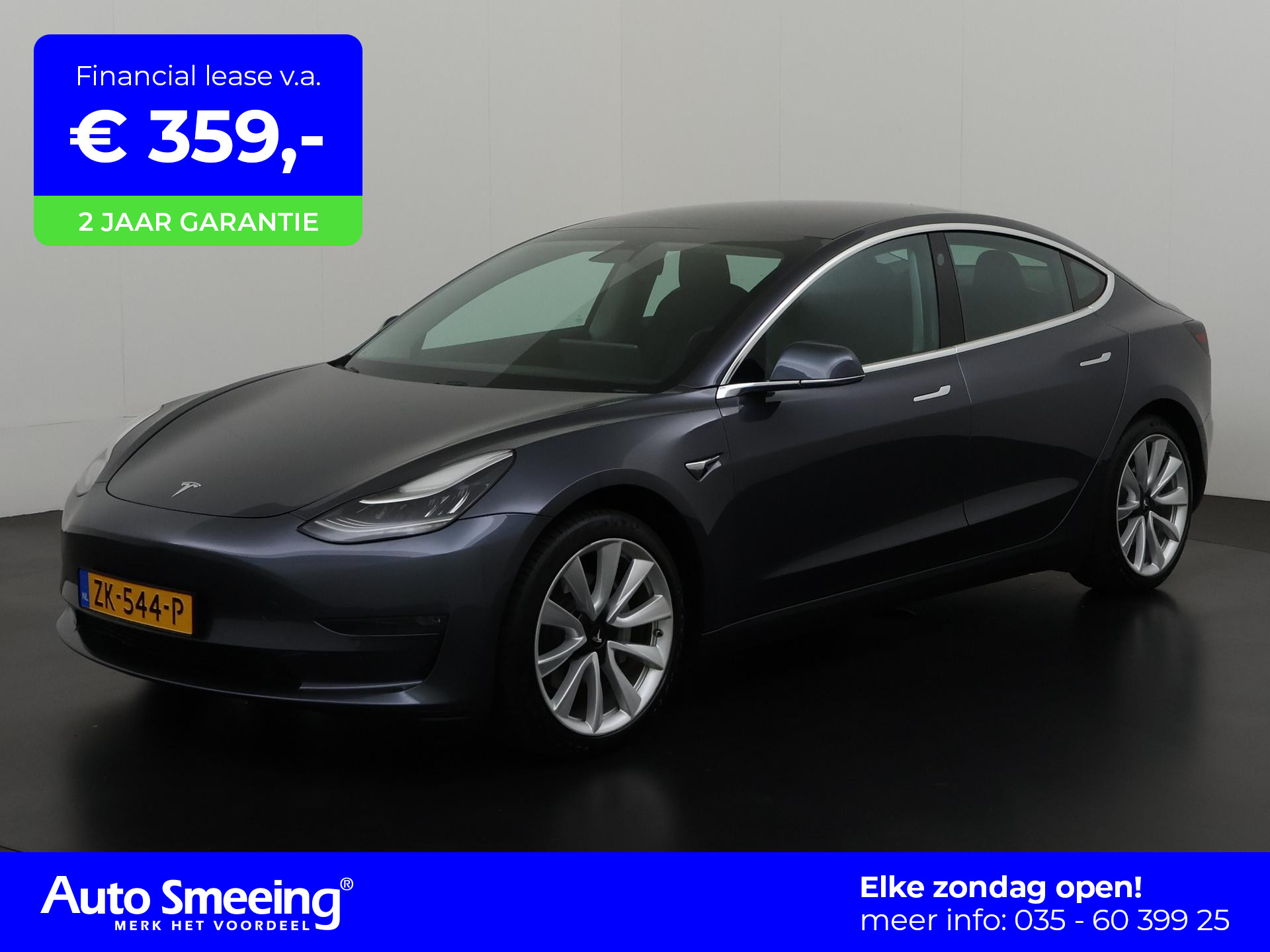 Tesla Model 3 Long Range AWD Dual | Camera | Adapt.cruise | Blind spot | Premium audio | Zondag open!