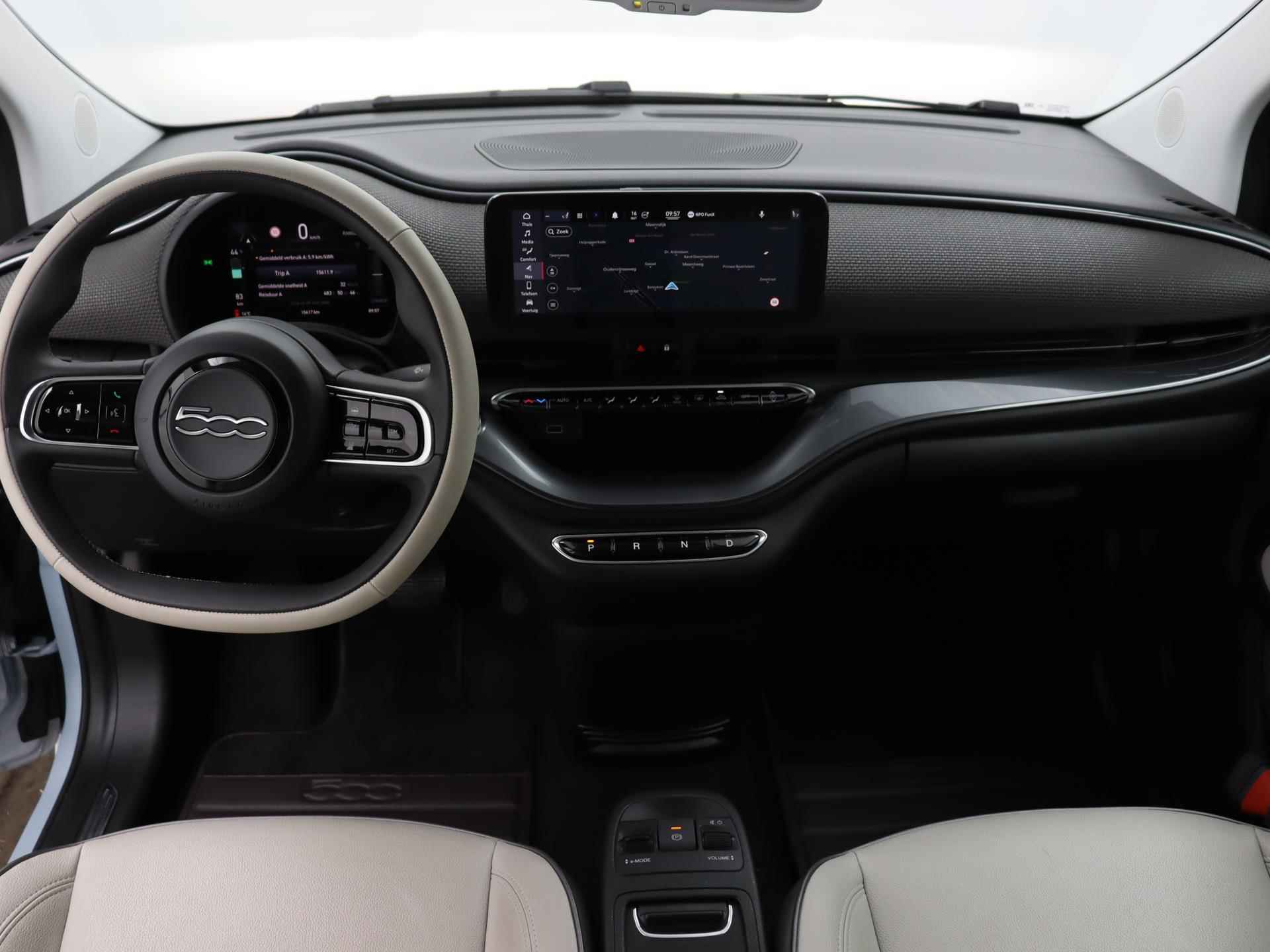 Fiat 500 C La Prima 42 kWh | Leder | Navigatie | Camera | Cabrio dak | LED verlichting | - 22/29