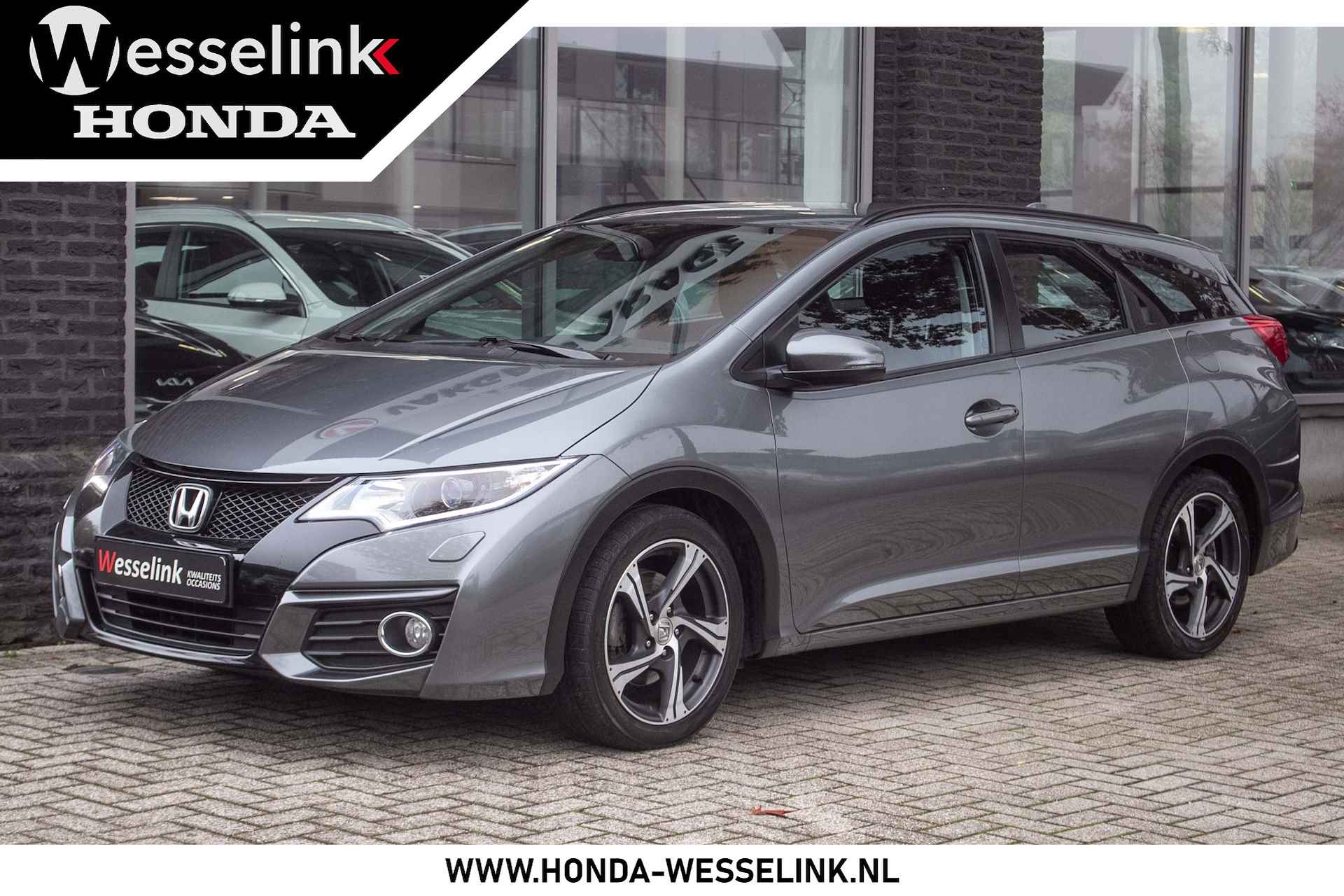 Honda Civic Tourer 1.8 Elegance - All-in rijklrprs | Trekhaak | Cruise - 1/36