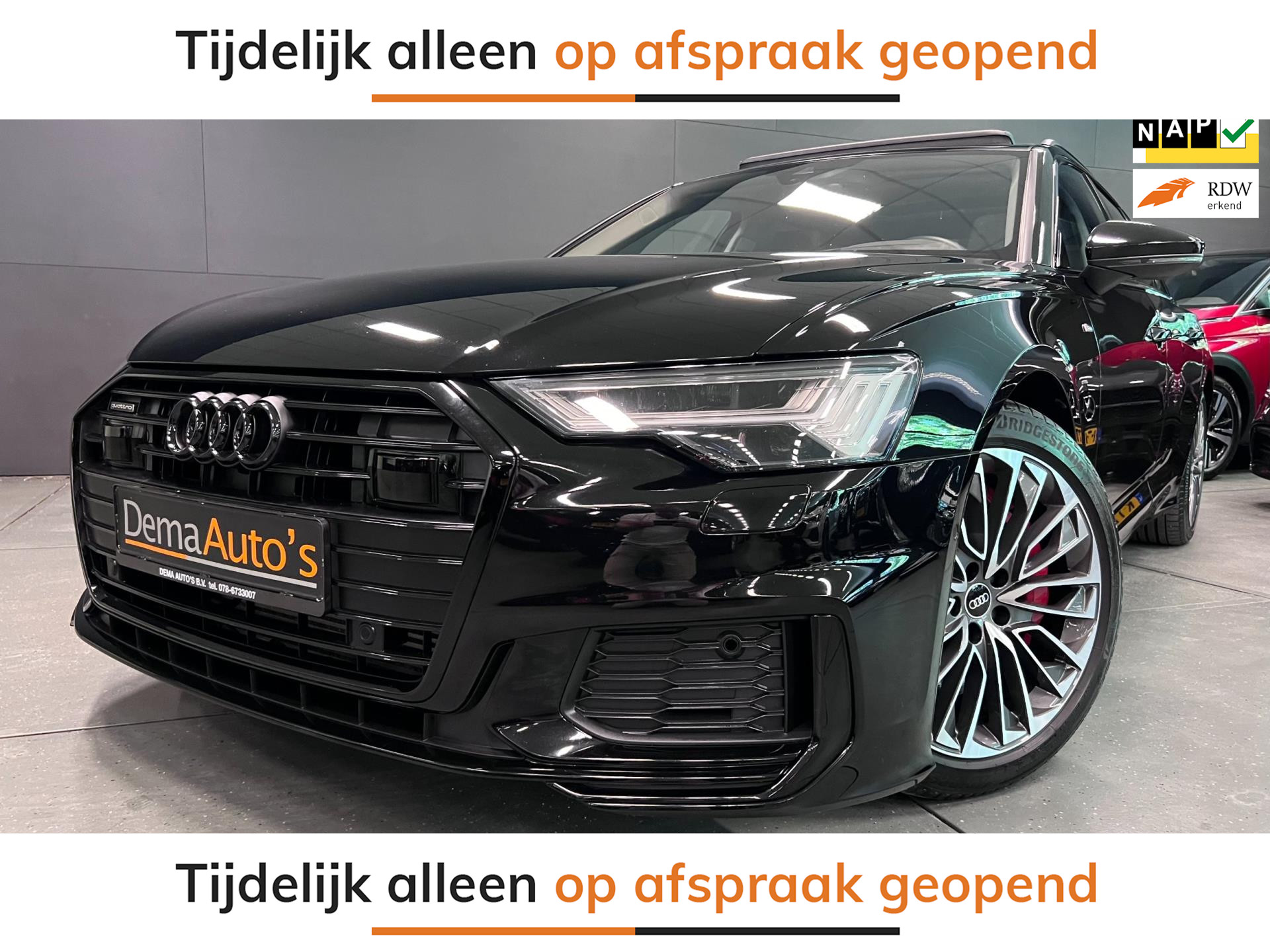 Audi A6 Avant 55 TFSI e quattro Competition 367PK BLACK-LINE FULL-OPTION!!! bij viaBOVAG.nl