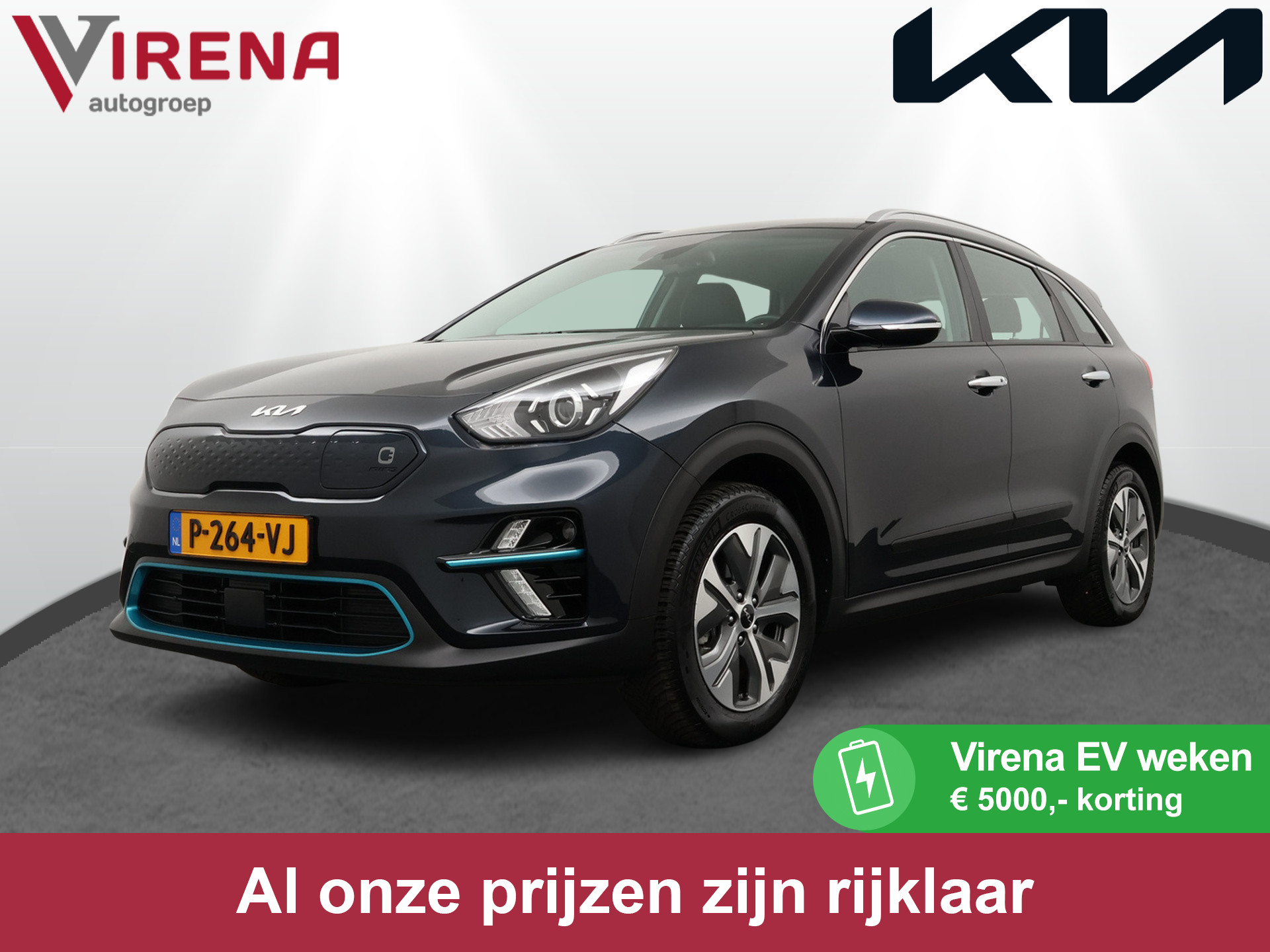 Kia e-Niro DynamicLine 64 kWh. - Apple CarPlay/Android Auto - Achteruitrijcamera - Adaptieve Cruise Control - Navigatie - Fabrieksgarantie tot 06-2029