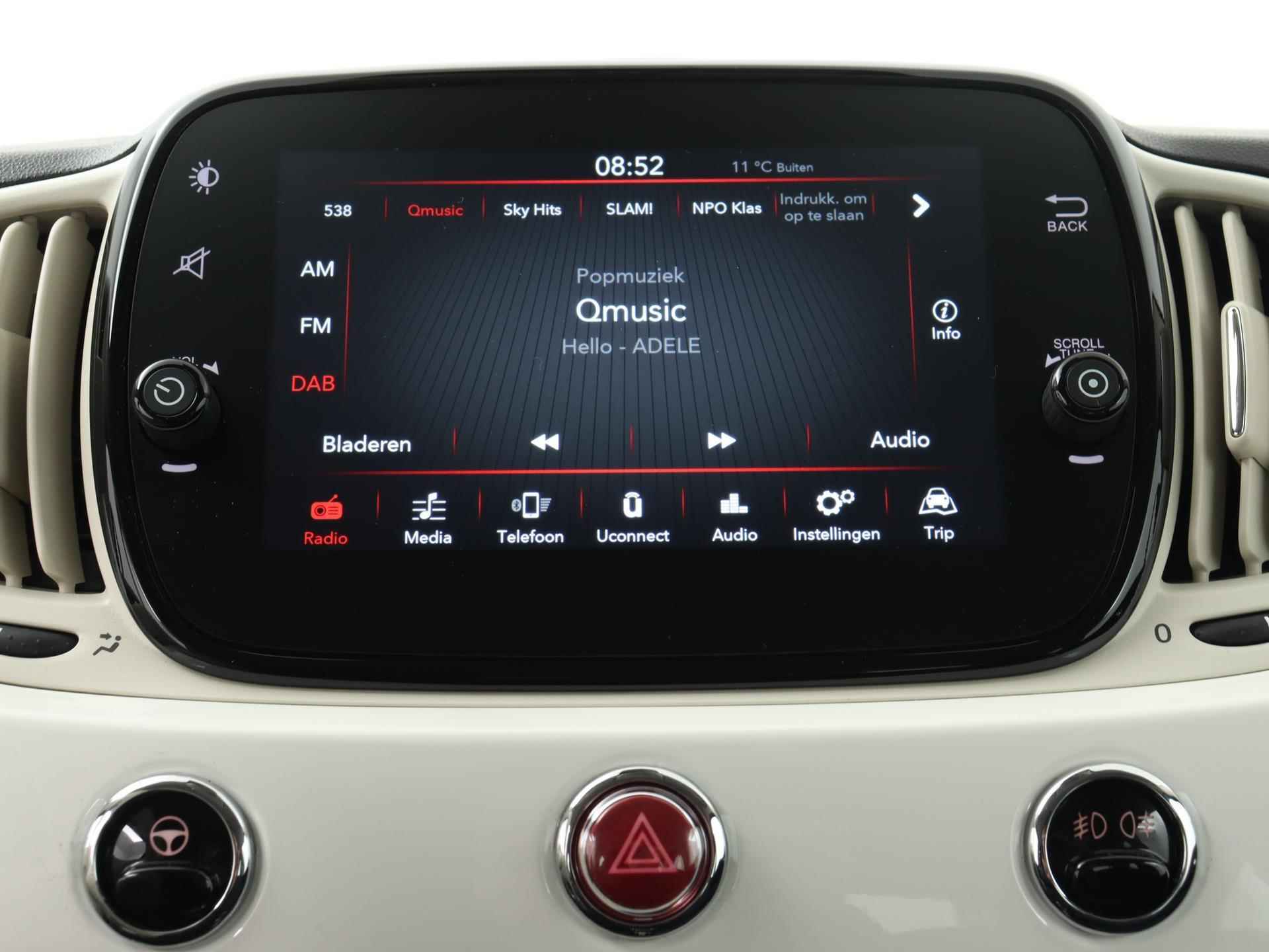 Fiat 500 1.0 Hybrid Club Cruise control | Apple / Android Carplay | Parkeer sensoren - 5/21