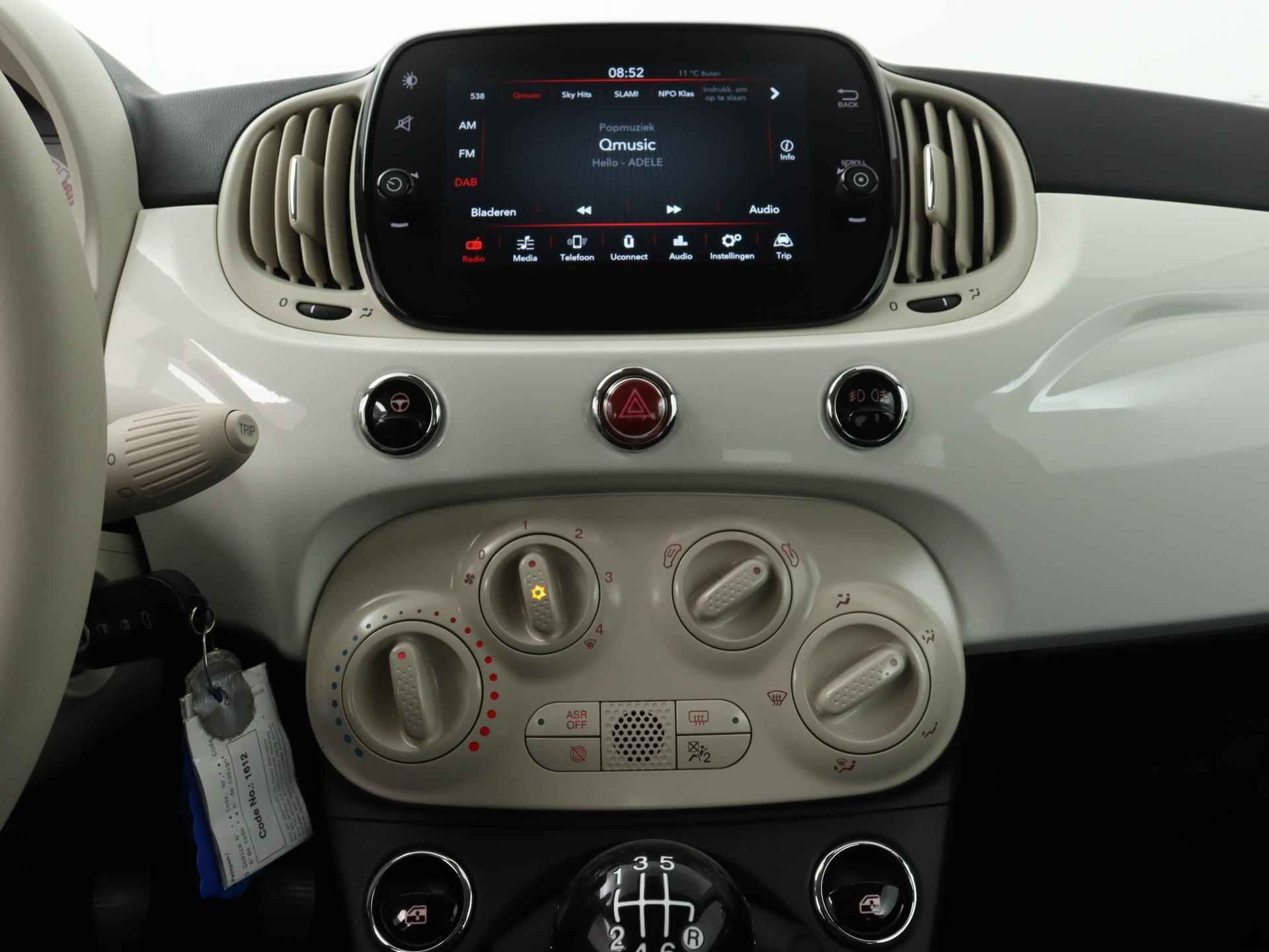 Fiat 500 1.0 Hybrid Club Cruise control | Apple / Android Carplay | Parkeer sensoren - 18/21