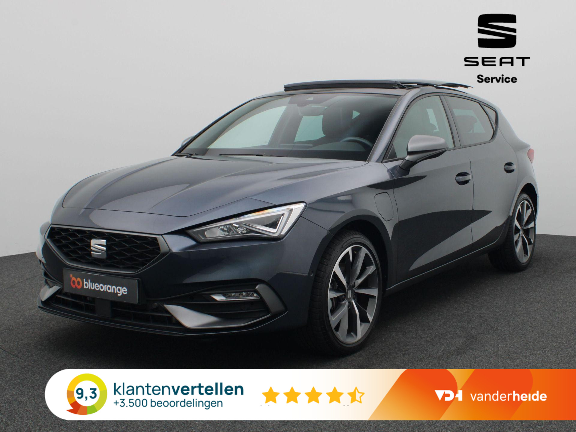 SEAT Leon 1.4 TSI eHybrid PHEV FR Business 204PK DSG full led, adaptive cruise, schuif-kanteldak, stuur-stoelverwarming, keyless, side assist, elek. verstelbare voorstoel, 18" lichtmetaal