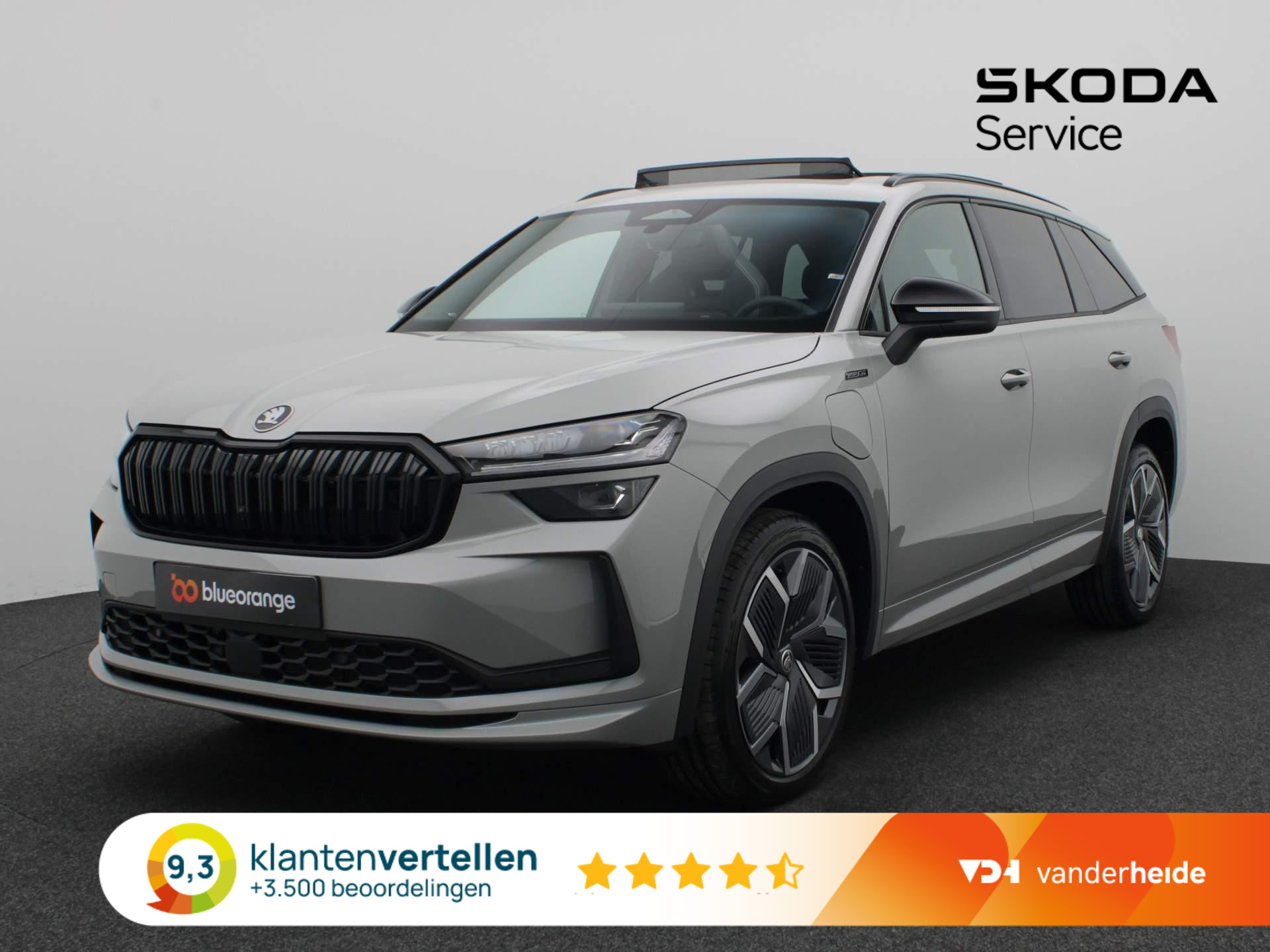 Skoda Kodiaq 1.5 TSI PHEV Sportline Business trekhaak, Led matrix, panoramdak, Canton Audio, keyless, achteruitrijcamera, adaptive cruise, side assist, winterpakket, virtual pedal, 20" lichtmetalen velgen