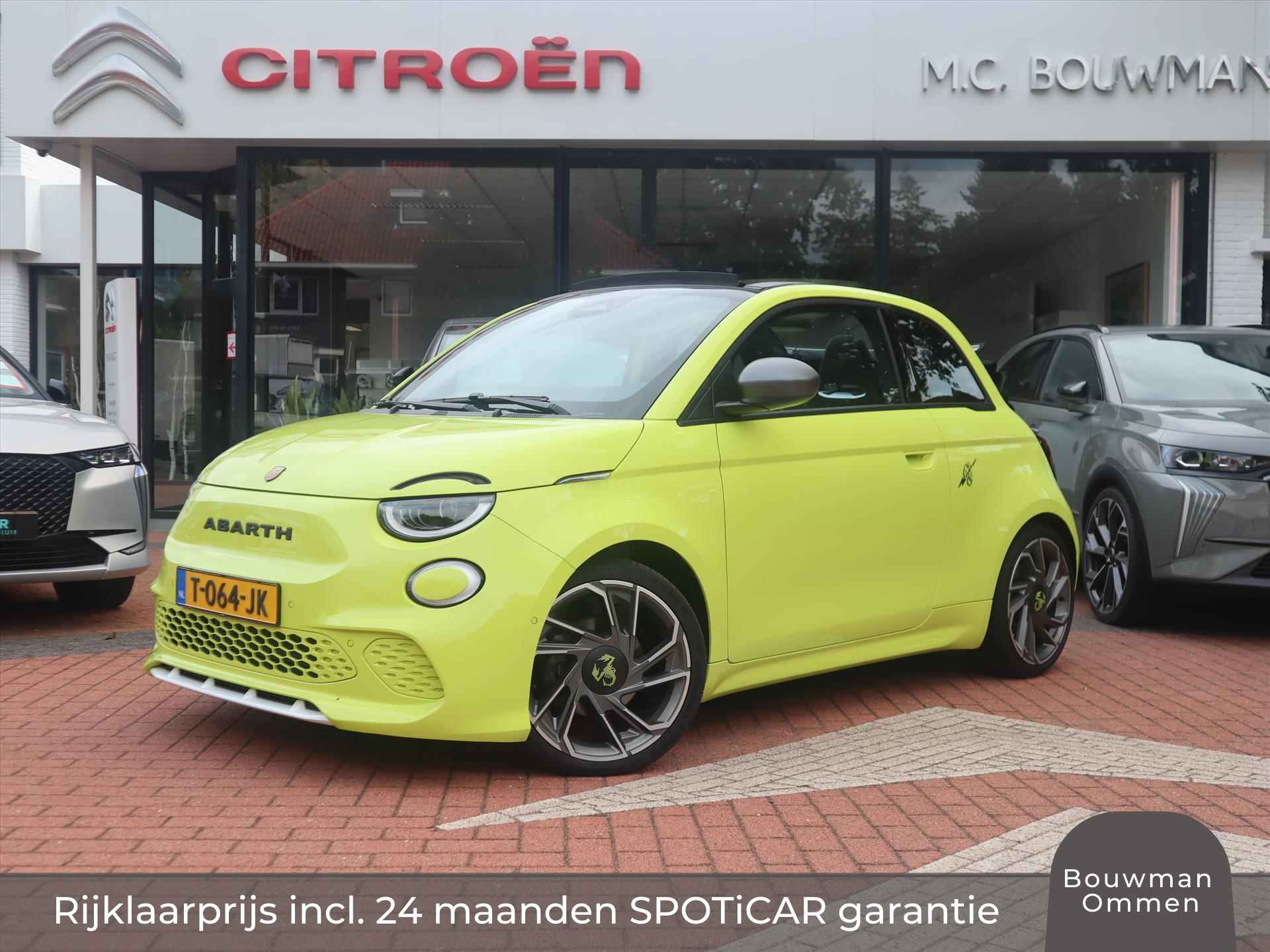 Abarth 500C Cabrio 42 kWh 155PK Turismo, Rijklaarprijs | 18 inch wielen | Camera | Navigatie | Apple Carplay | JBL Audio - 1/73