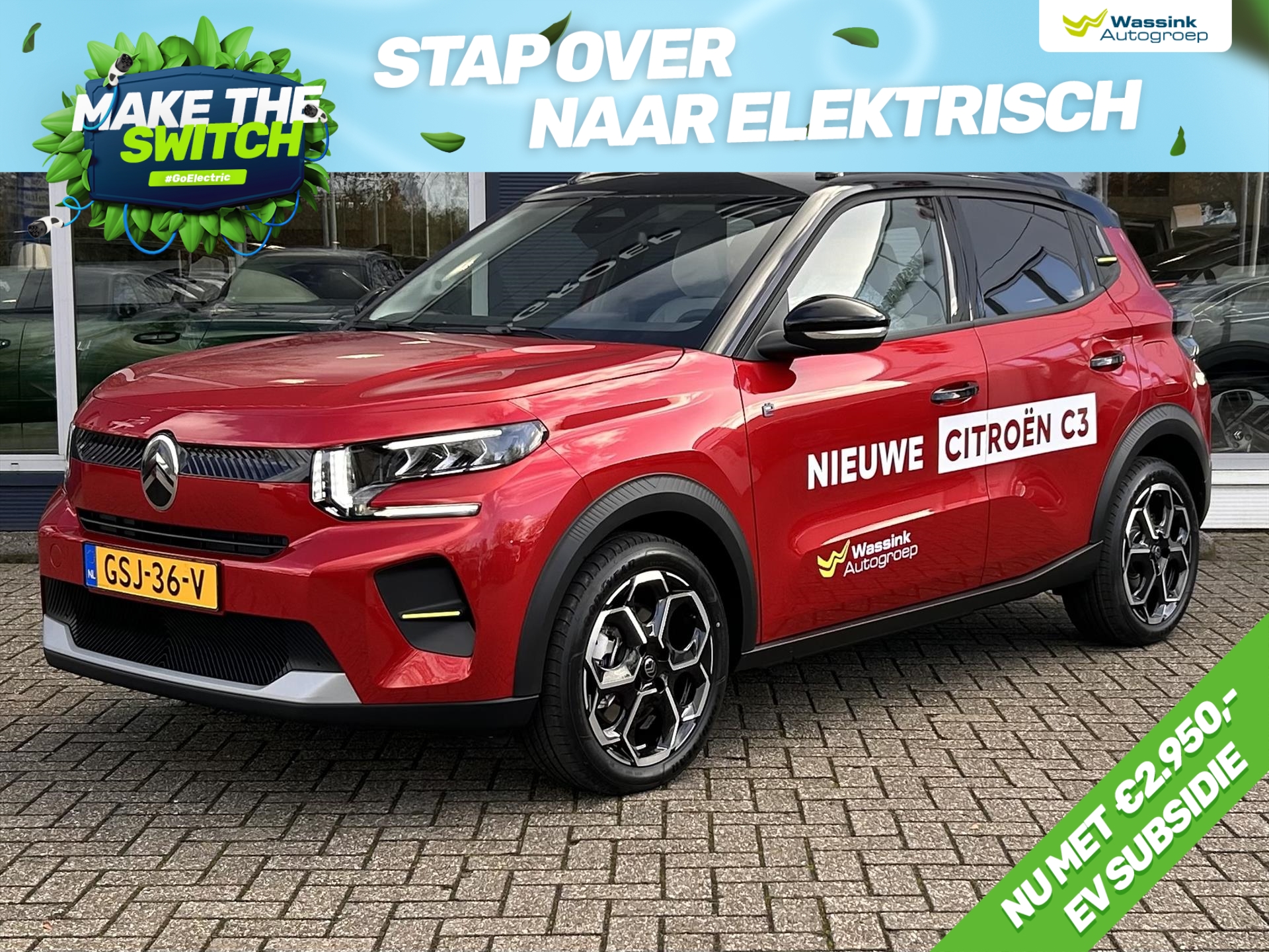 CITROEN E-C3 EV 44kWh 113pk Max NU TE BESTELLEN IN ANRHEM ! | Apple Carplay | Android auto | Navigatie | Airco | Parkeercamera achter | DAB+ | Cruise controle |