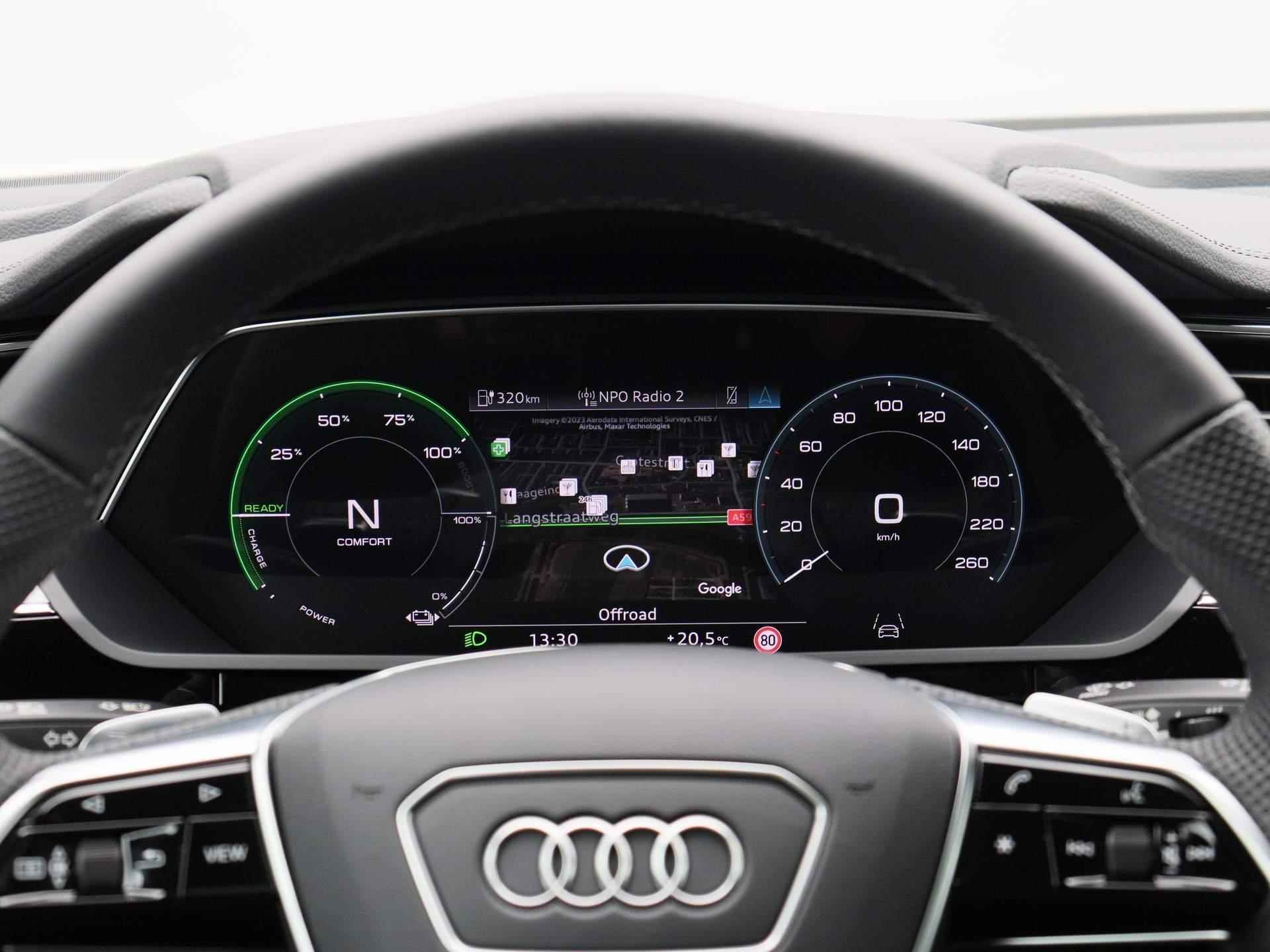 Audi Q8 e-tron 55 quattro S Edition 115 kWh 408 PK | S-line interieur | S-line exterieur | Automaat | Navigatie | Camera | Panoramadak | Lichtmetalen velgen | Demo | - 9/52