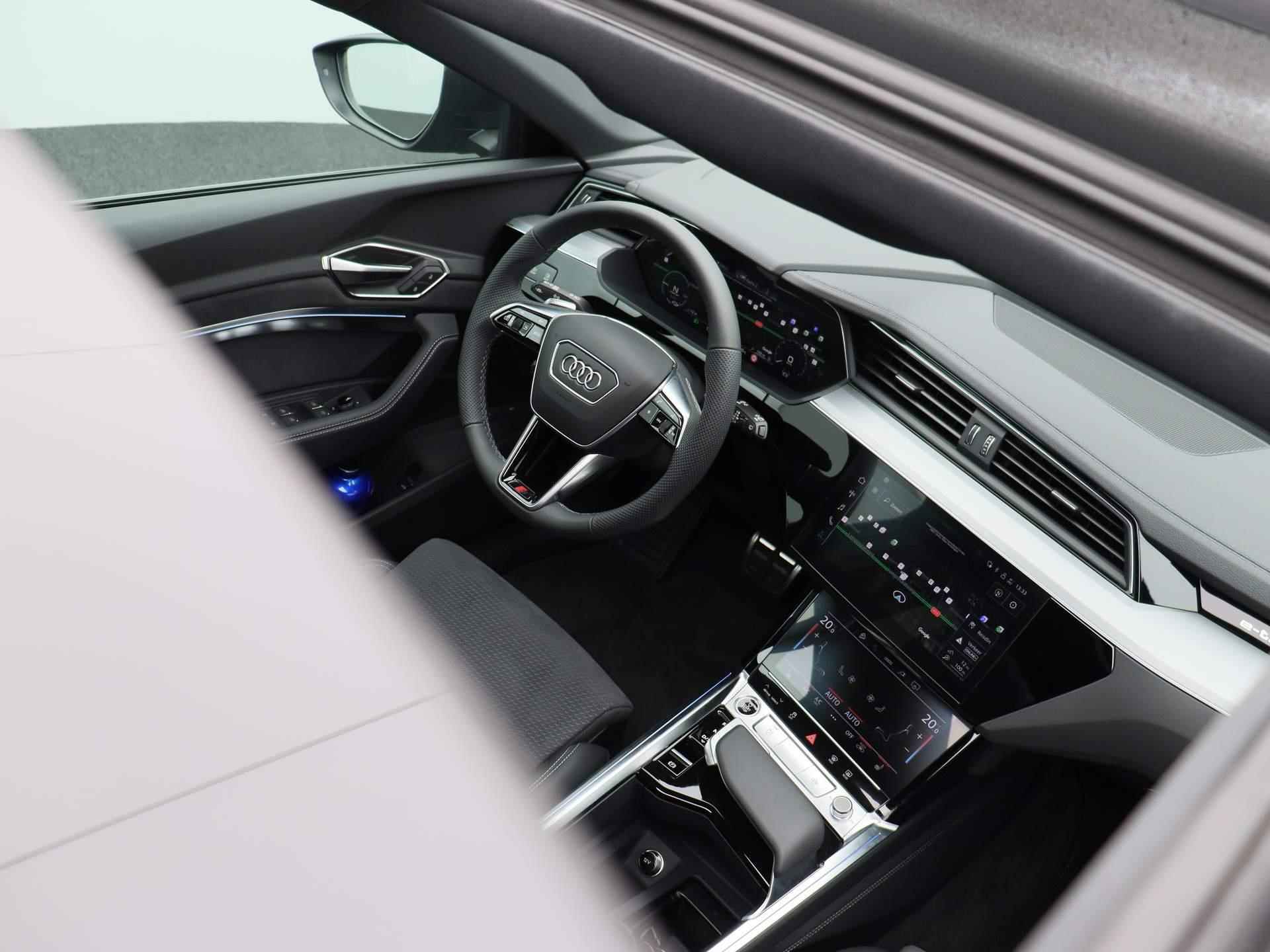 Audi Q8 e-tron 55 quattro S Edition 115 kWh 408 PK | S-line interieur | S-line exterieur | Automaat | Navigatie | Camera | Panoramadak | Lichtmetalen velgen | Demo | - 46/52