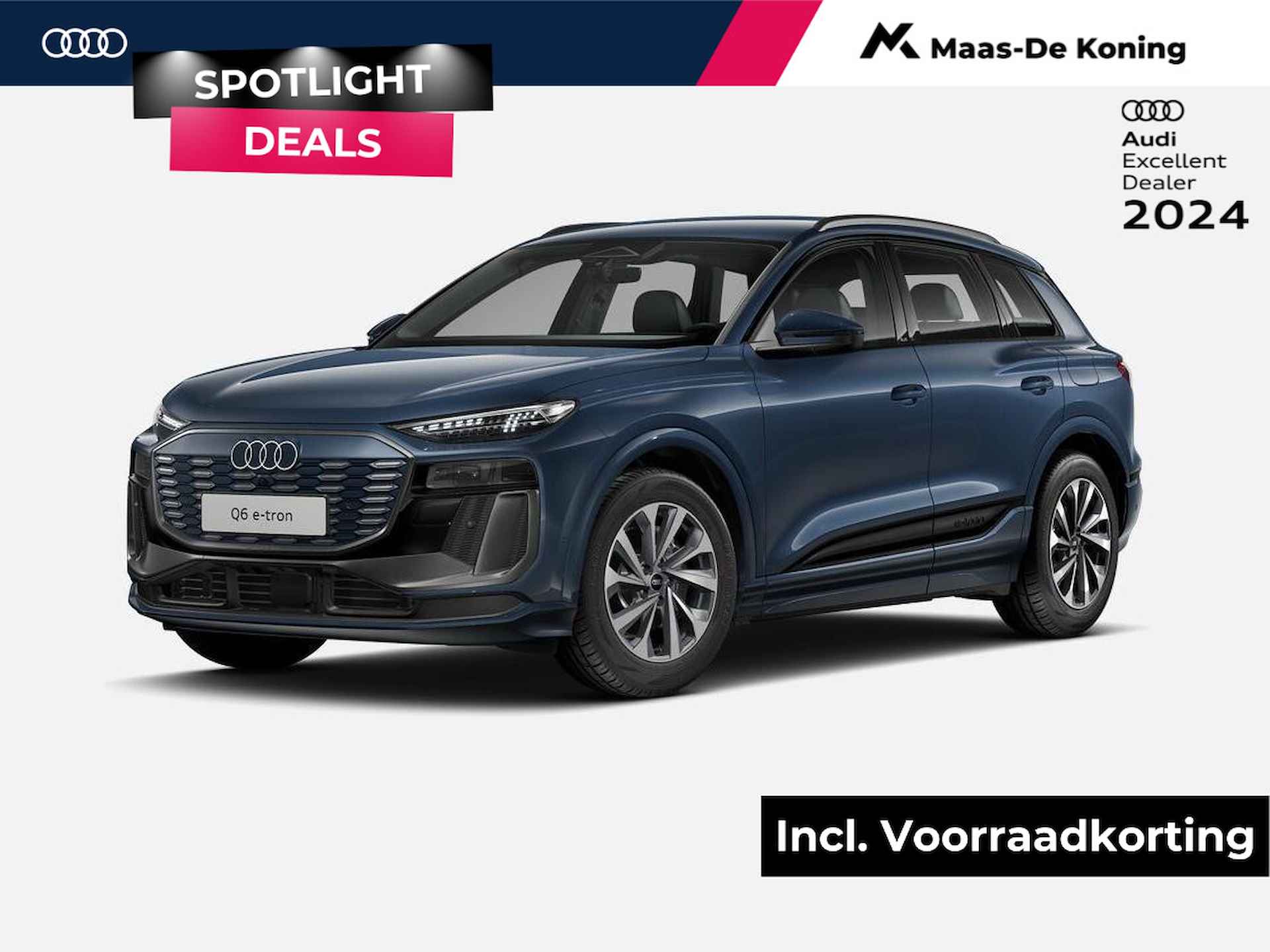 Audi Q6 e-tron Advanced edition performance 306 PK · Tech pakket plus · 360 camera's · Lederen bekleding - 1/8