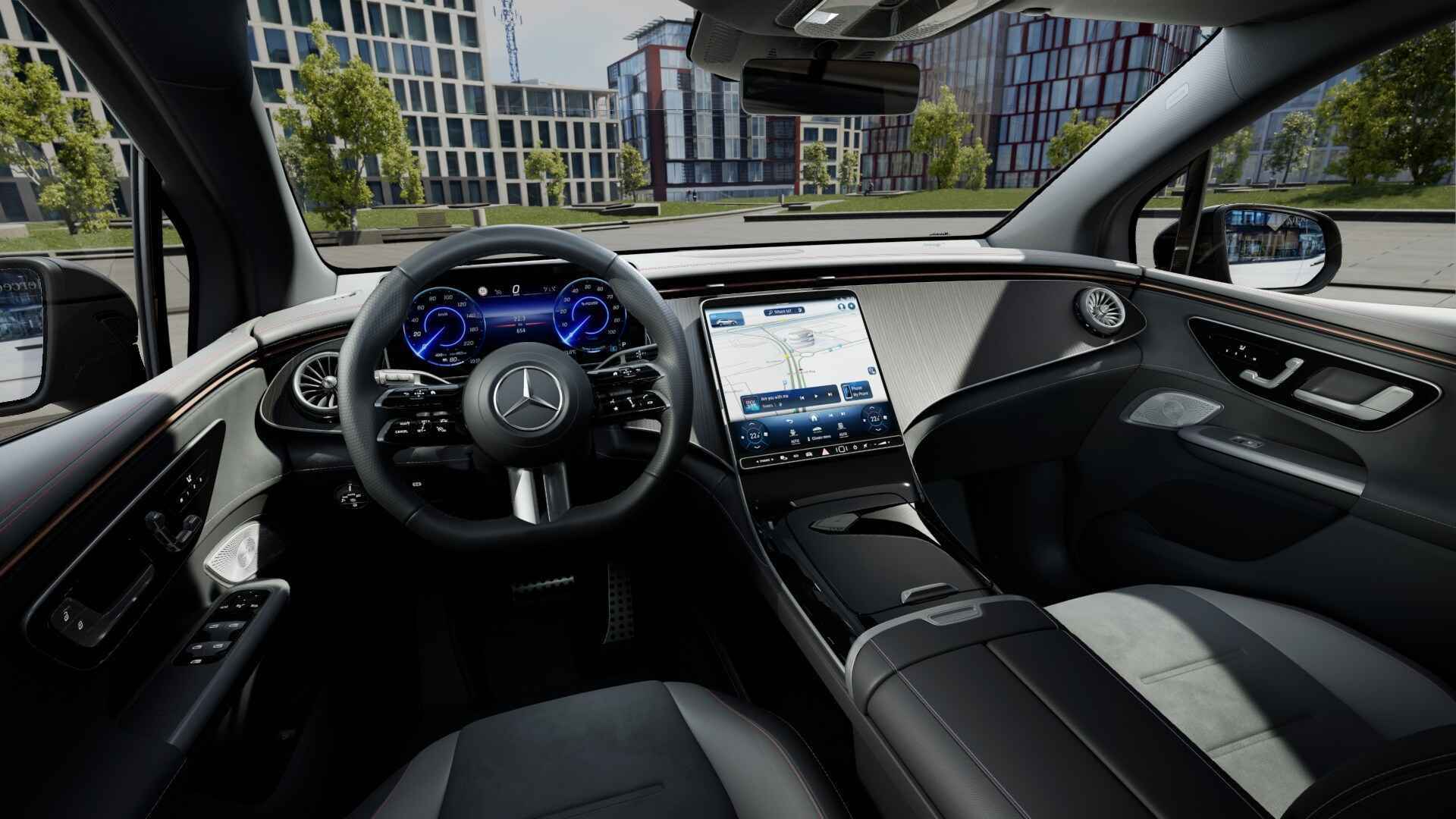 Mercedes-Benz EQE SUV 350 4Matic AMG Line 91 kWh | Luchtvering | Achterasbesturing | Head up display | Panoramadak | 360 °C Camera | Sfeerverlichting | Burmester audio| Trekhaak - 6/13