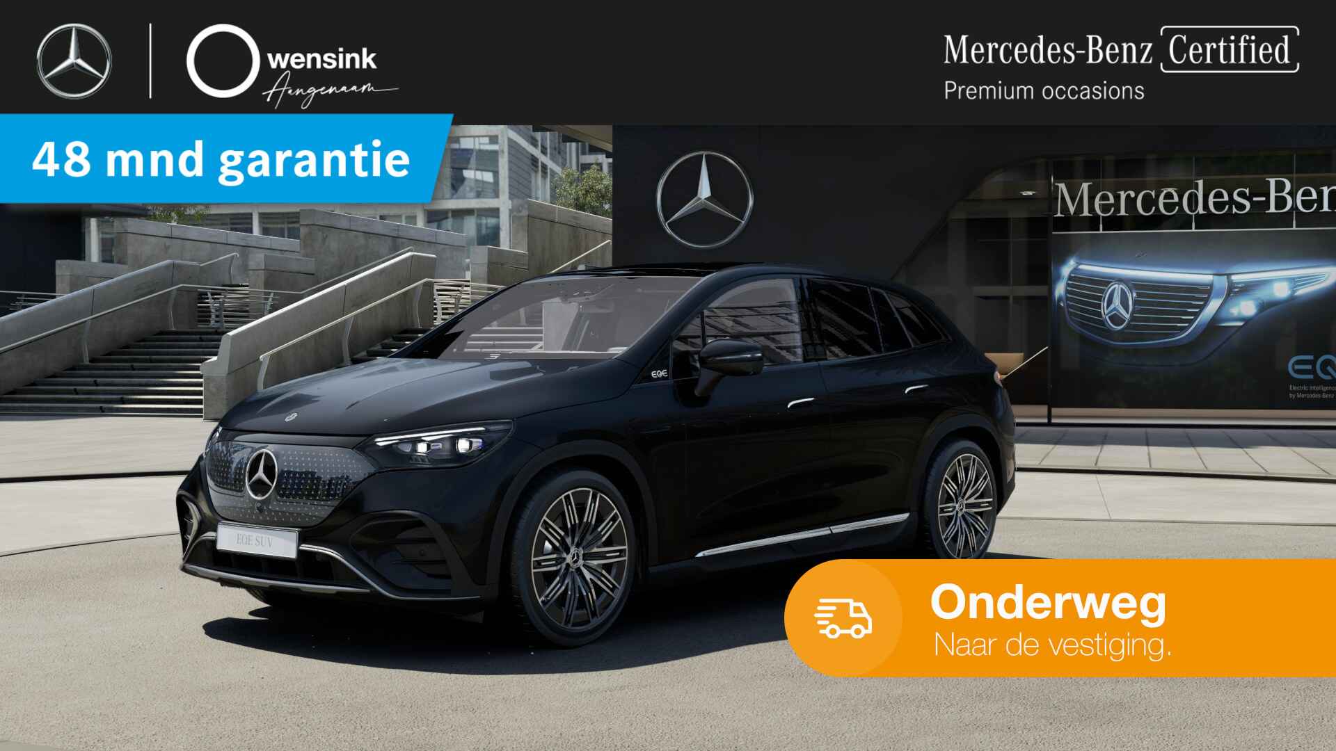 Mercedes-Benz EQE SUV 350 4Matic AMG Line 91 kWh | Luchtvering | Achterasbesturing | Head up display | Panoramadak | 360 °C Camera | Sfeerverlichting | Burmester audio| Trekhaak