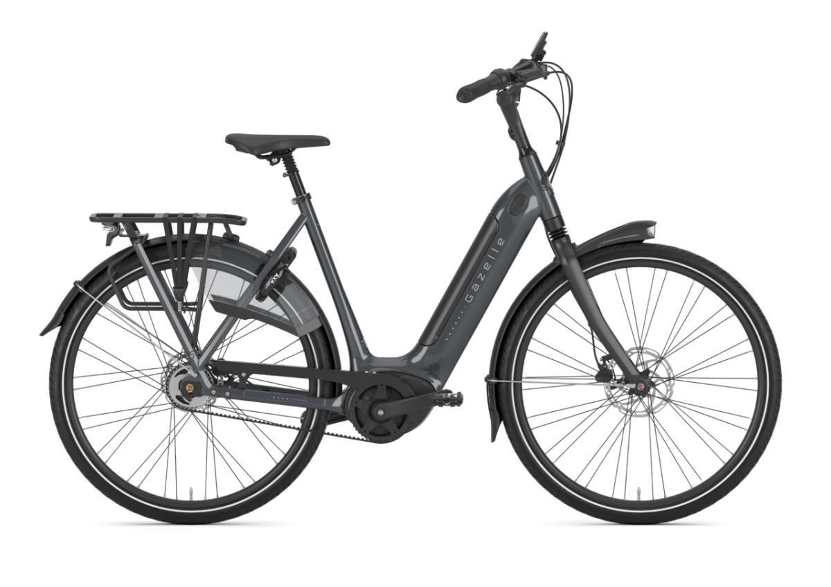 GAZELLE Grenoble C5 HMB 500Wh Lage instap Anthracite Grey Glans 53cm 2024