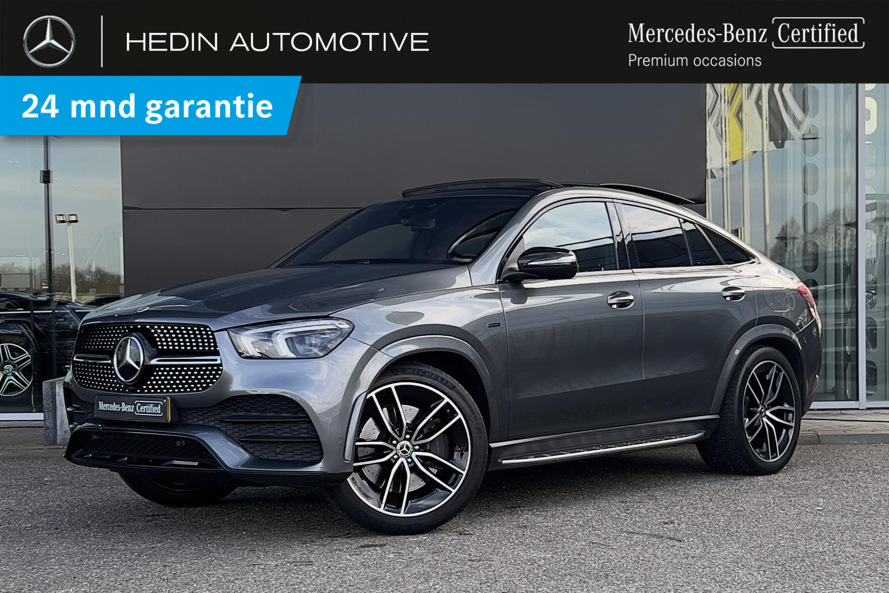 Mercedes-Benz GLE GLE 350e Coupé Automaat 4MATIC AMG Line Exterieur | Exclusive Interieur | Panoramadak | Airmatic | Distronic+ | Head-Up | Burmester Audio | Multibeam LED | Sfeerverlichting | Trekhaak