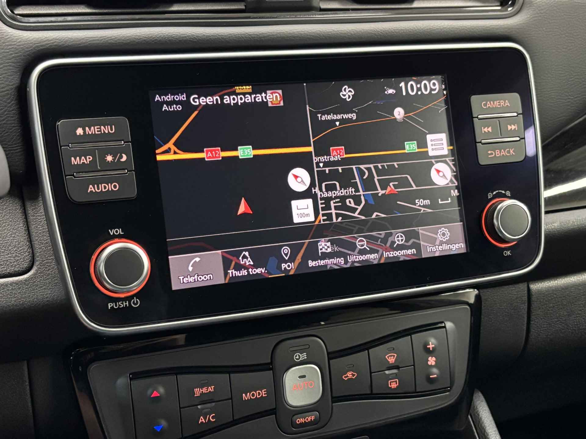 Nissan LEAF e+ Tekna 62 kWh / Metaalkleur / Trekhaak / Automatische airco / Apple Car Play & Android Auto / Voorstoelen + stuurwiel verwarmd / Rondomzichtcamera / Navigatiesysteem full map / Lichtmetalen velgen 17" - 20/41