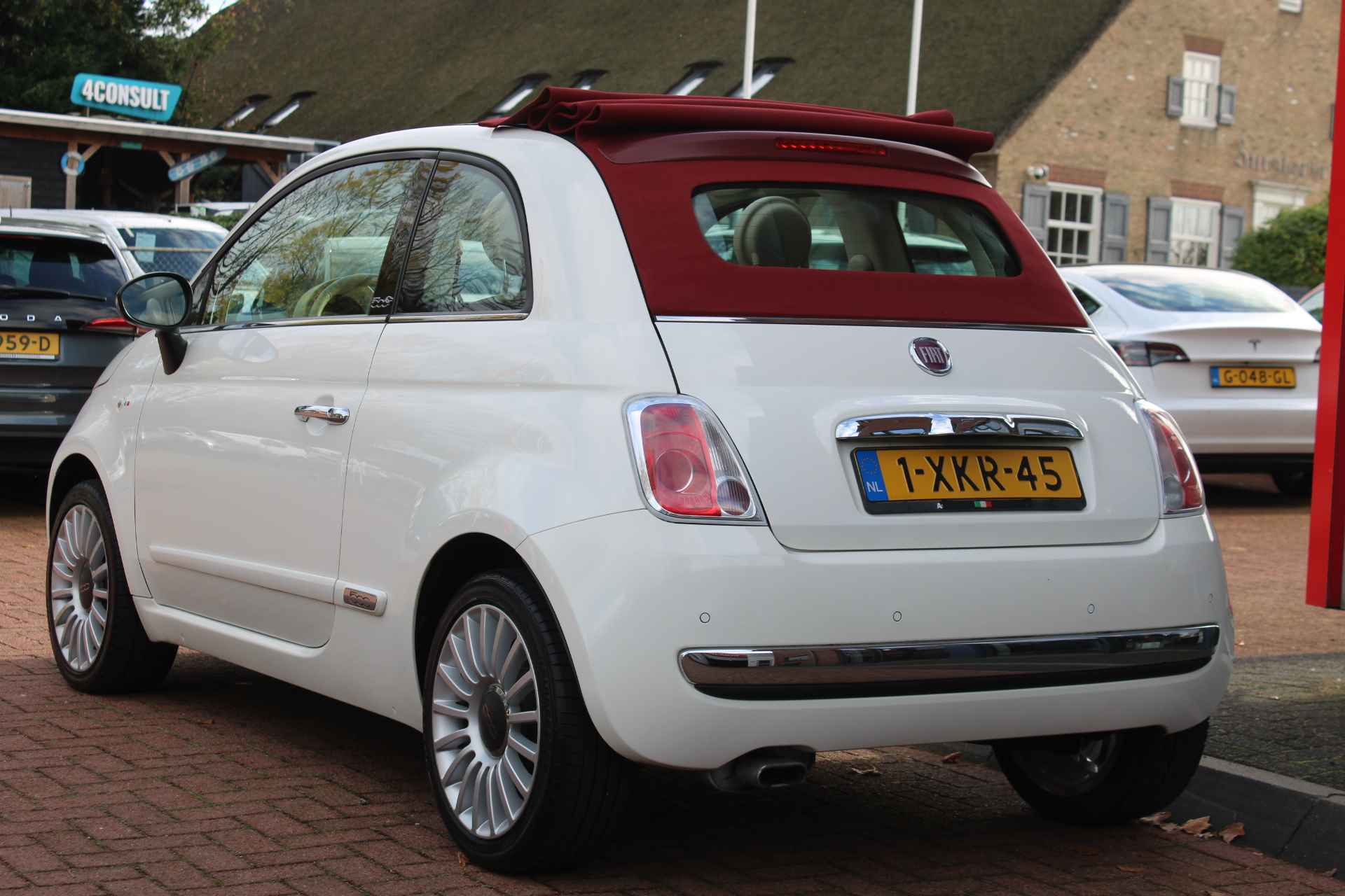 FIAT 500c Cabrio 1.2 Lounge | A/C | Half-Leder | Bluetooth | PDC | Reeds APK Afgemeld | - 4/19