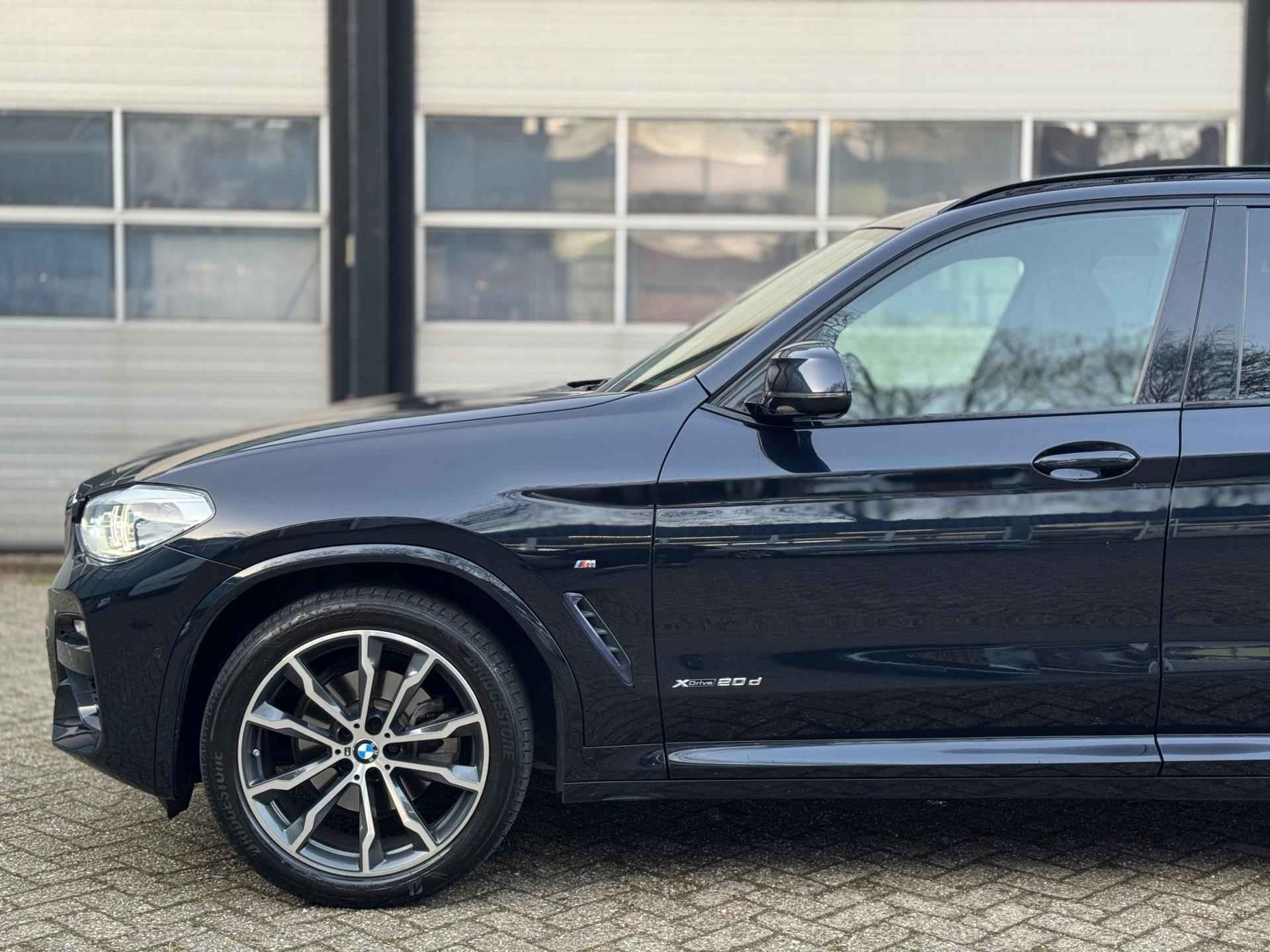 BMW X3 XDrive20d High|M sport|Pano|AUT|Navi|Leer|Dealeronderhouden|Apple CarPlay|Sfeerverlichting|Fabrieksaf M|Topstaat|Dodehoekse - 21/73