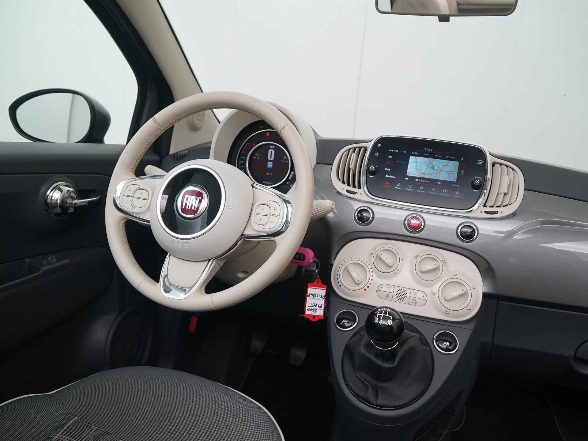 Fiat 500C 0.9 TwinAir Turbo Lounge Cabriolet | Navigatie | LED | Airco | Zondag Open! - 5/32