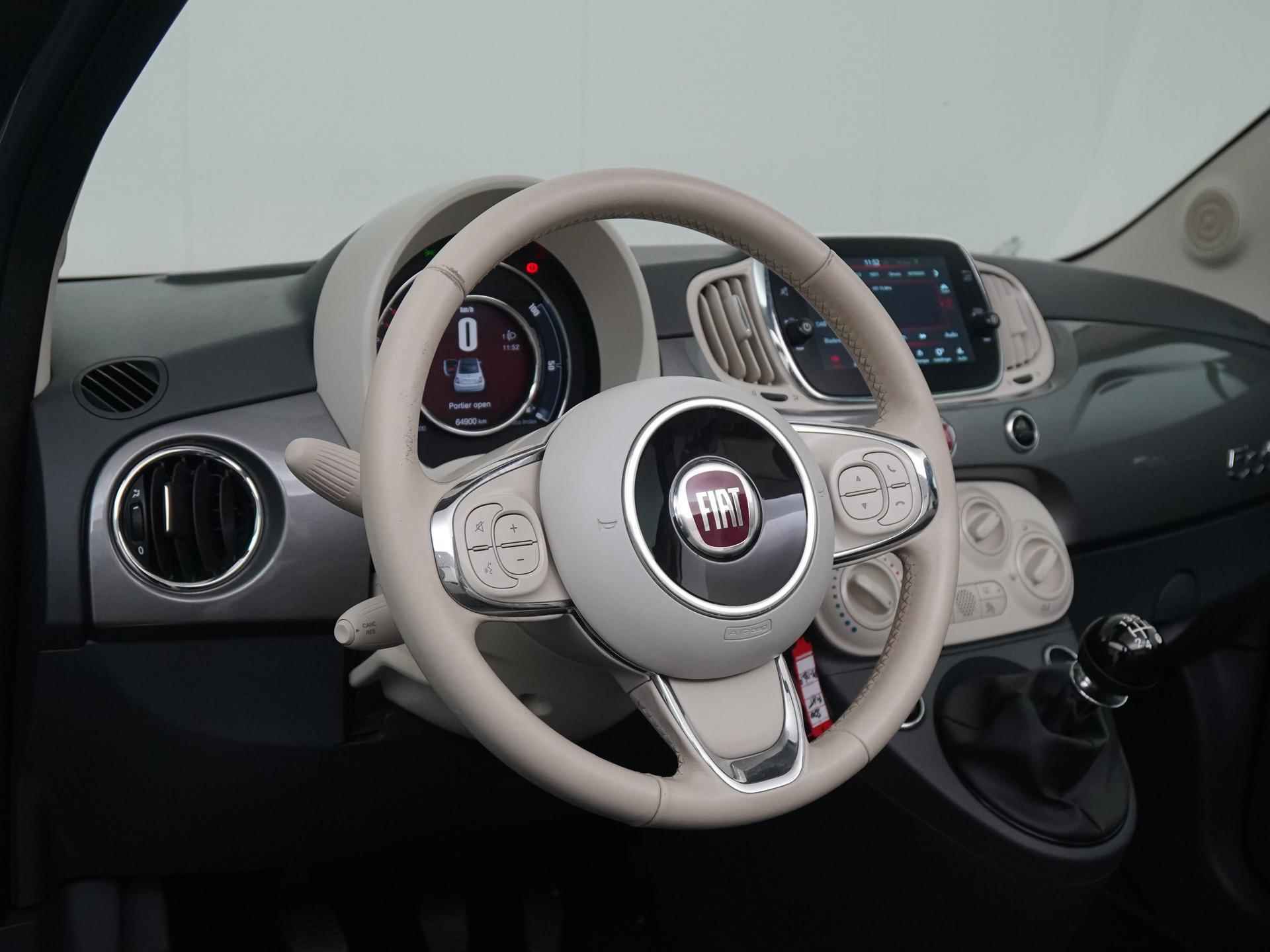 Fiat 500C 0.9 TwinAir Turbo Lounge Cabriolet | Navigatie | LED | Airco | Zondag Open! - 27/32