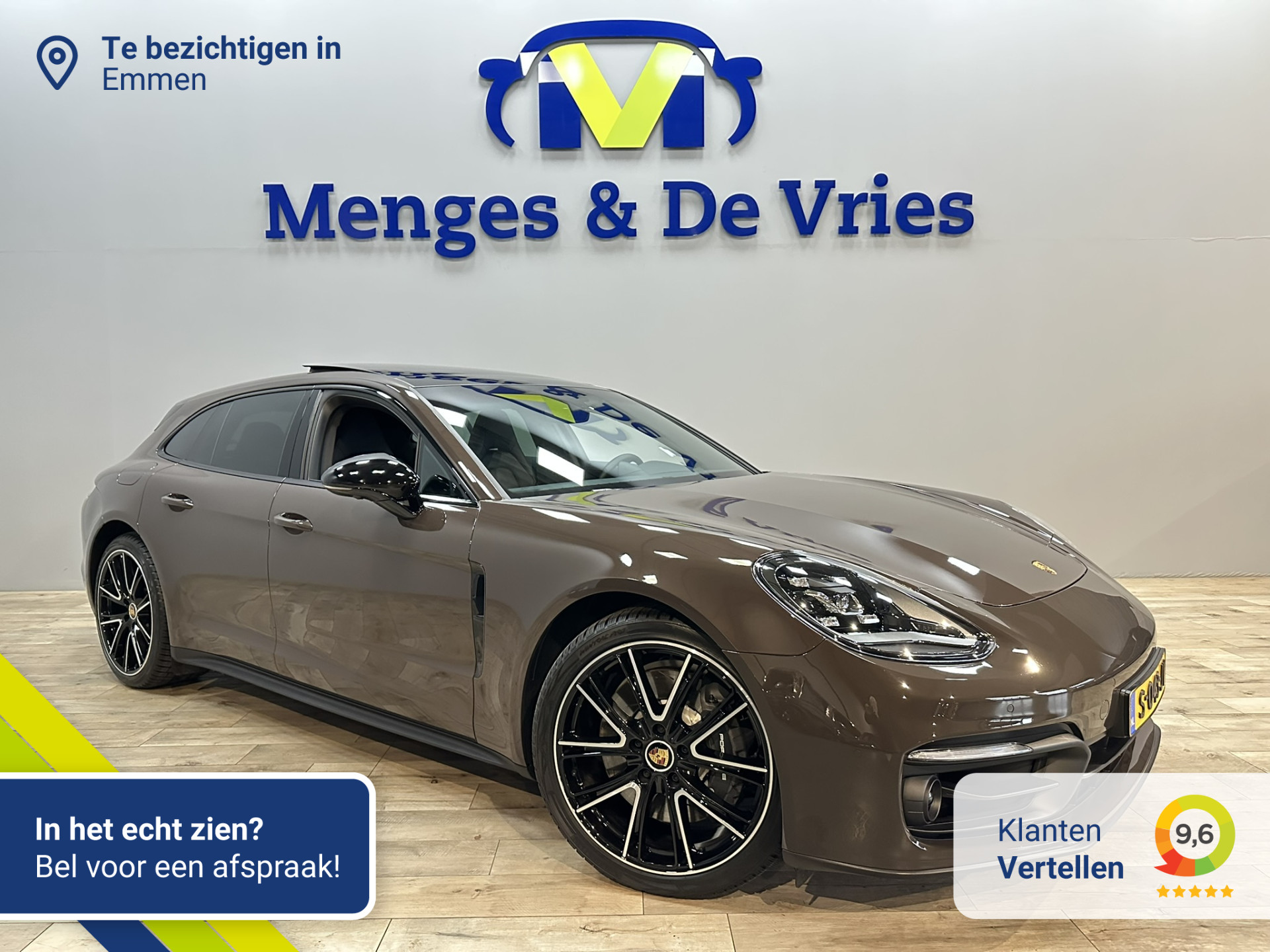 Porsche Panamera Sport Turismo 2.9 4 E-Hybrid Platinum Edition 9000 KM | NL Auto | Sport Chrono |  LED PDLS+ | Panorama | Luchtvering | 360 Camera | Bose | Adaptive cruise | Apple Carplay | Stuurwiel verwarmd | Isofix |