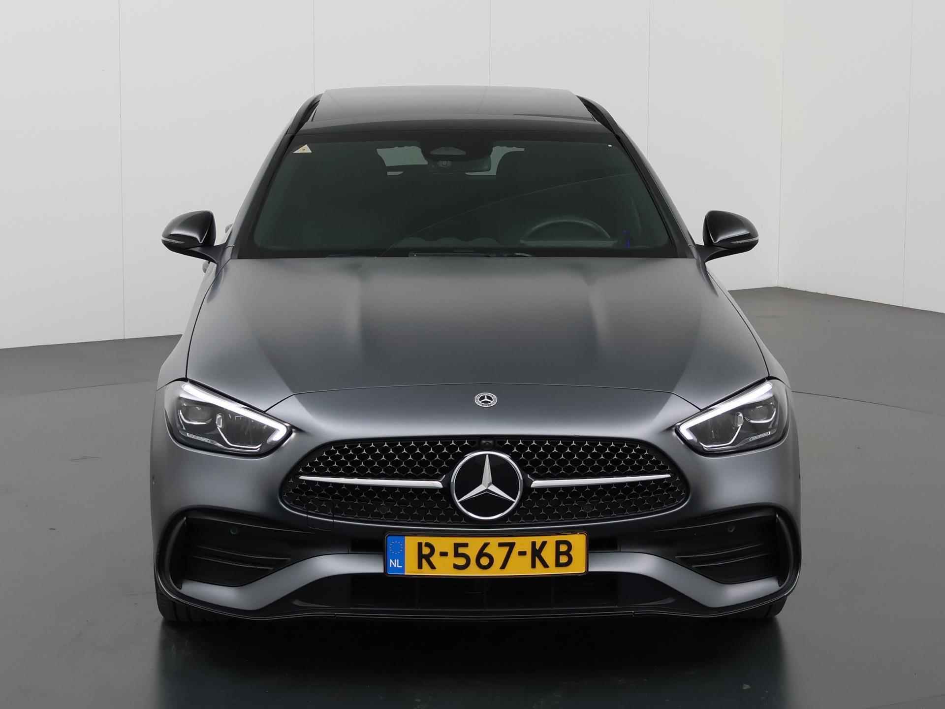 Mercedes-Benz C-klasse Estate 300 e AMG Line | Designo lak | Lederen bekleding | Panoramadak | Trekhaak | Dodehoekassistent | - 4/48