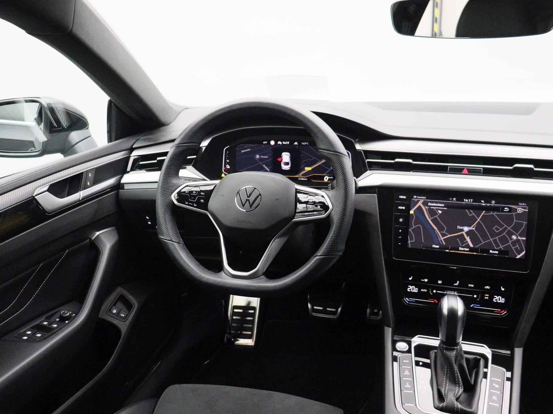 Volkswagen Arteon R-Line Business+ 1.4 TSI eHybrid 218pk DSG Automaat Trekhaak, 360 camera, Panoramadak, Head up display, Adaptive cruise control, Navigatie, Achteruitrijcamera, Stuurwiel verwarmd - 25/49