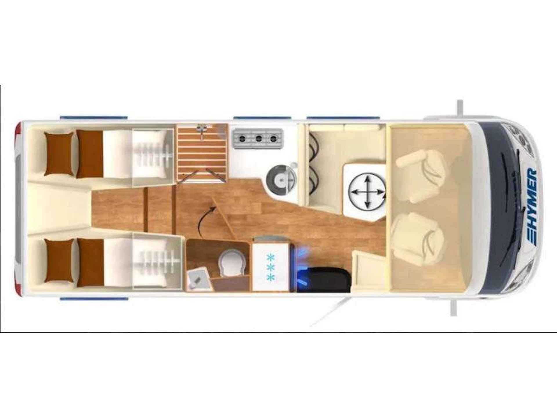 Hymer BMC-I 680 - AUTOMAAT - NOCE COGNAC - 18/19