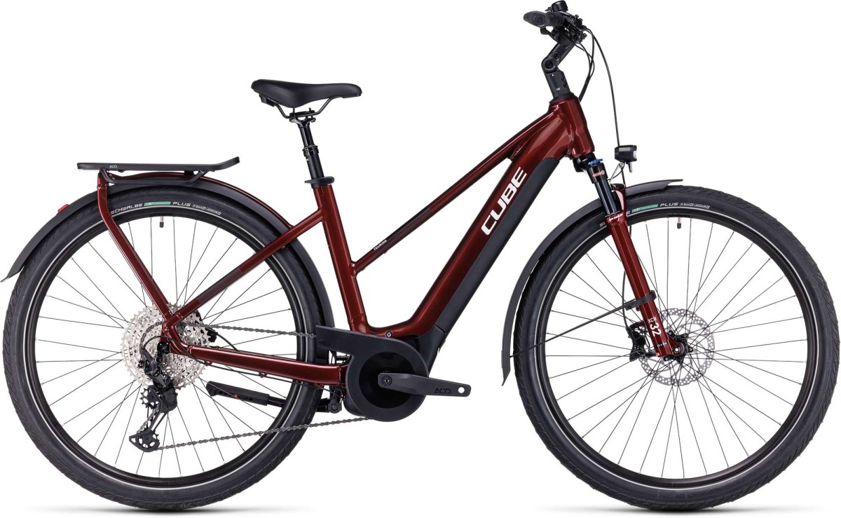 CUBE Touring Hybrid EXC 625 trapeze Red/white 50cm S 2023 bij viaBOVAG.nl