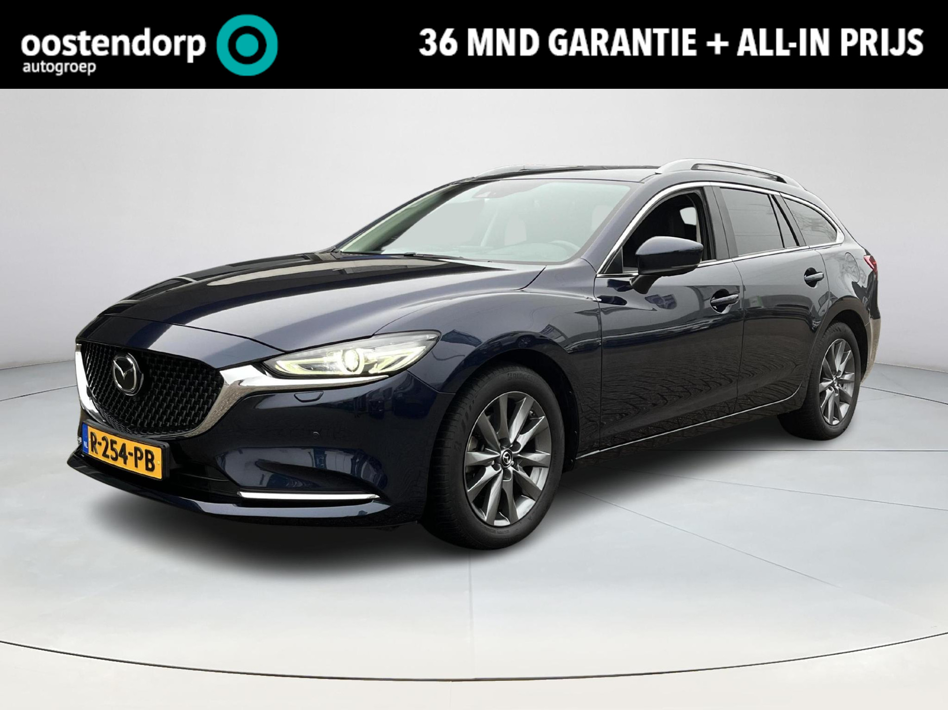 Mazda 6 Sportbreak 2.0 SkyActiv-G 165 Business Automaat | Rijklaarprijs! | Trekhaak 1500kg! | Leder + Stoel & stuur verwarming | Adaptive CC | 360 Camera | Stoelventilatie | Incl 36 mnd Bovag garantie! |