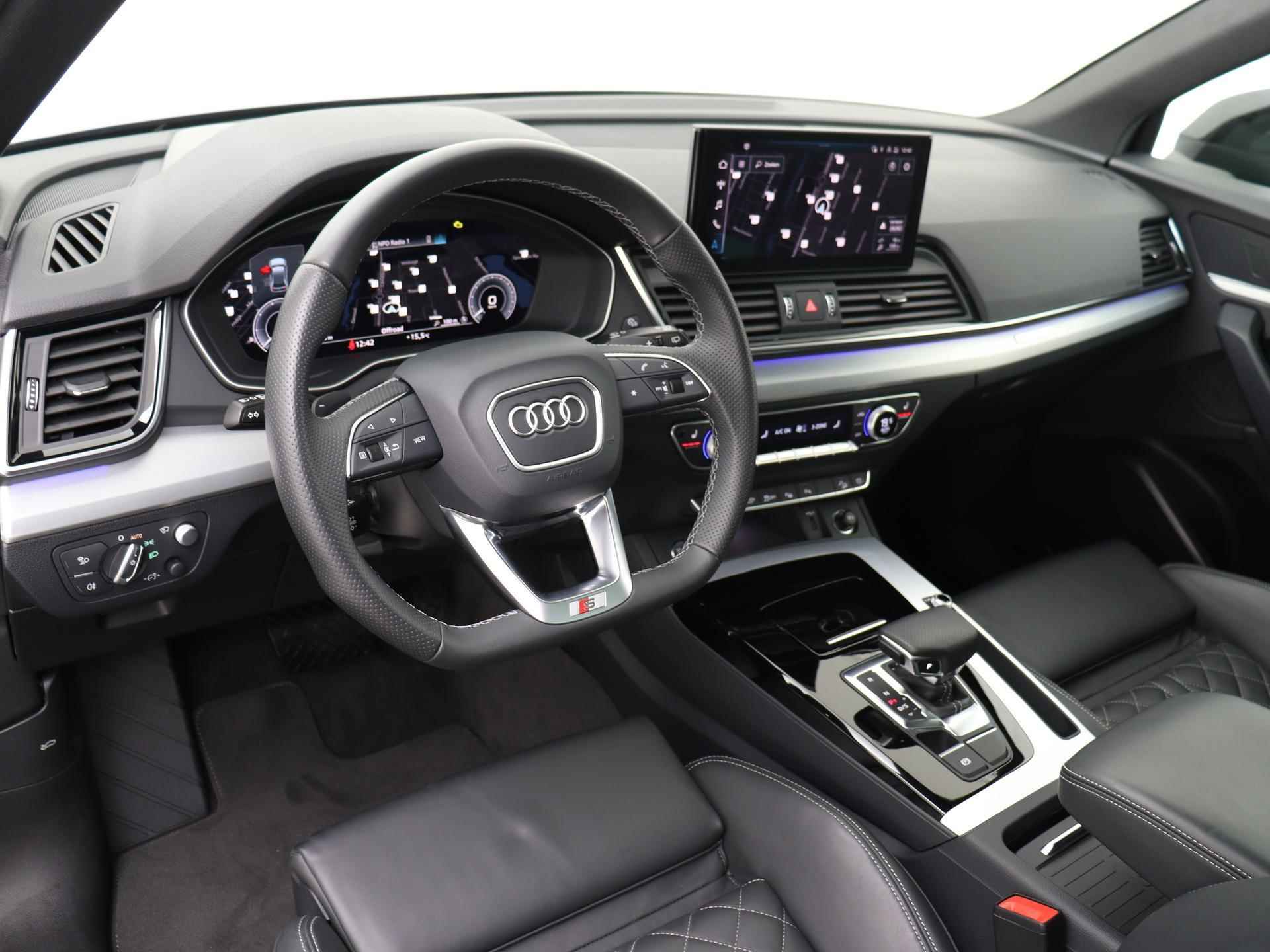 Audi Q5 Sportback 55 TFSI e 367 PK quattro Competition | Pano.dak | Luchtvering | 21'' | S-Line | Elektr. stoelen/geheugen | Head-up | Trekhaak | Top view camera | Stoelverwarming - 3/15