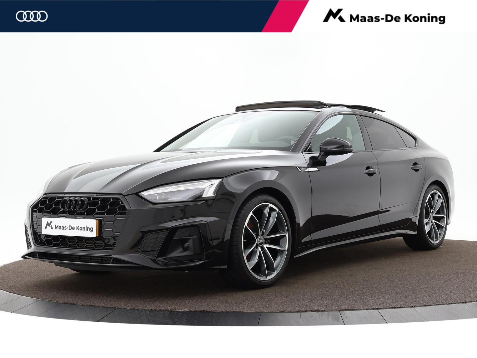 Audi A5 Sportback 35 Tfsi 150pk S-tronic S edition Competition · Panoramadak · Camera · 19'' LMV · Optiekpakket zwart plus · elek. inklapbare spiegels · stoelverwarming · Garantie t/m 29-04-2028 of 100.000km