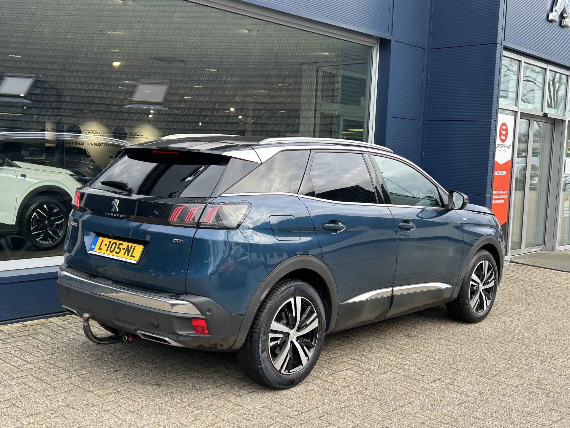 Peugeot 3008 GT 1.2 Turbo 130 PK | Meest Luxe Versie | Alcantara Massagestoelen met Stoelverwarming | Navigatie | Keyless Entry | Elektrische Kofferklep | Afneembare Trekhaak 1400KG | Camera | Climate Control | Adaptieve Cruise Control. - 3/49