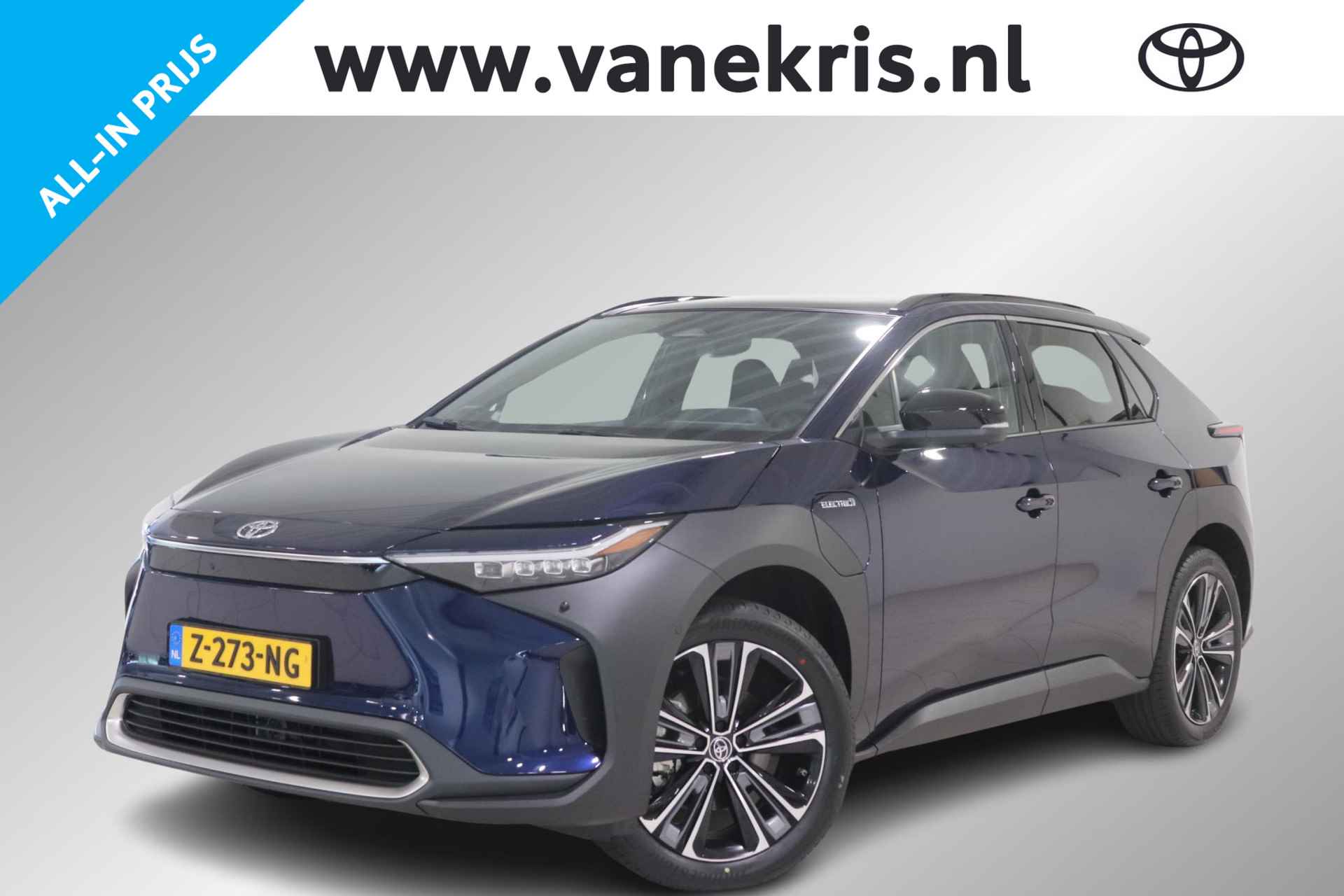 Toyota bZ4X Premium 71 kWh, Panodak, Demo voordeel, Luxe, Sensoren, Stuur, Stoel en Voorruit verwarming, Draadloos Apple Carplay/Android Auto!