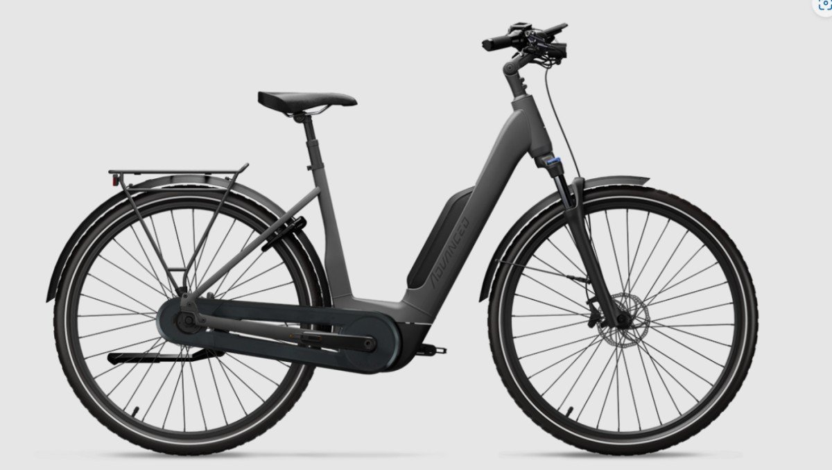 Advanced Ebike Das Original TOUR Plus Wave 55 / 545 Wh / Intuvia 100 Lage instap Coal Grey Matt 55cm 2024