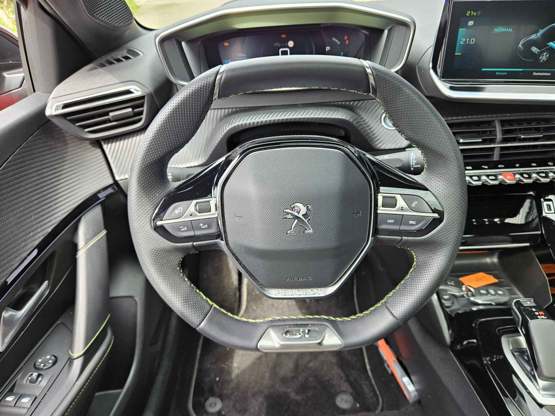 Peugeot e-208 EV GT Pack 50 kWh Panoramadak | 3-Fase lader | Camera | Navigatie | Supermooie Uitvoering !! Draadloze Telefoonlader | Keyless | Stoelverwarming !! - 39/47