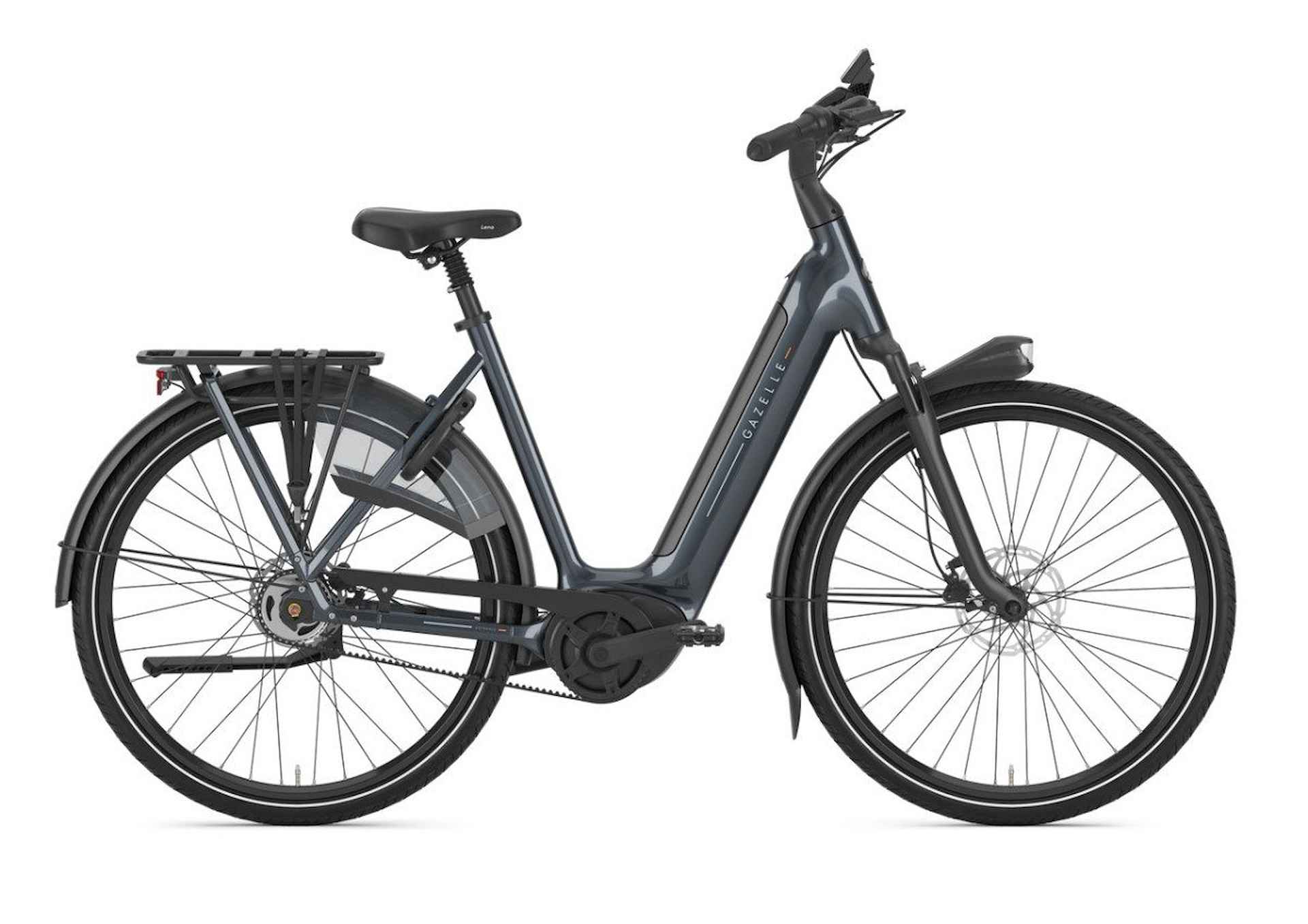 GAZELLE Grenoble C5 600Wh Lage instap Anthracite Grey Glans 49cm 2025