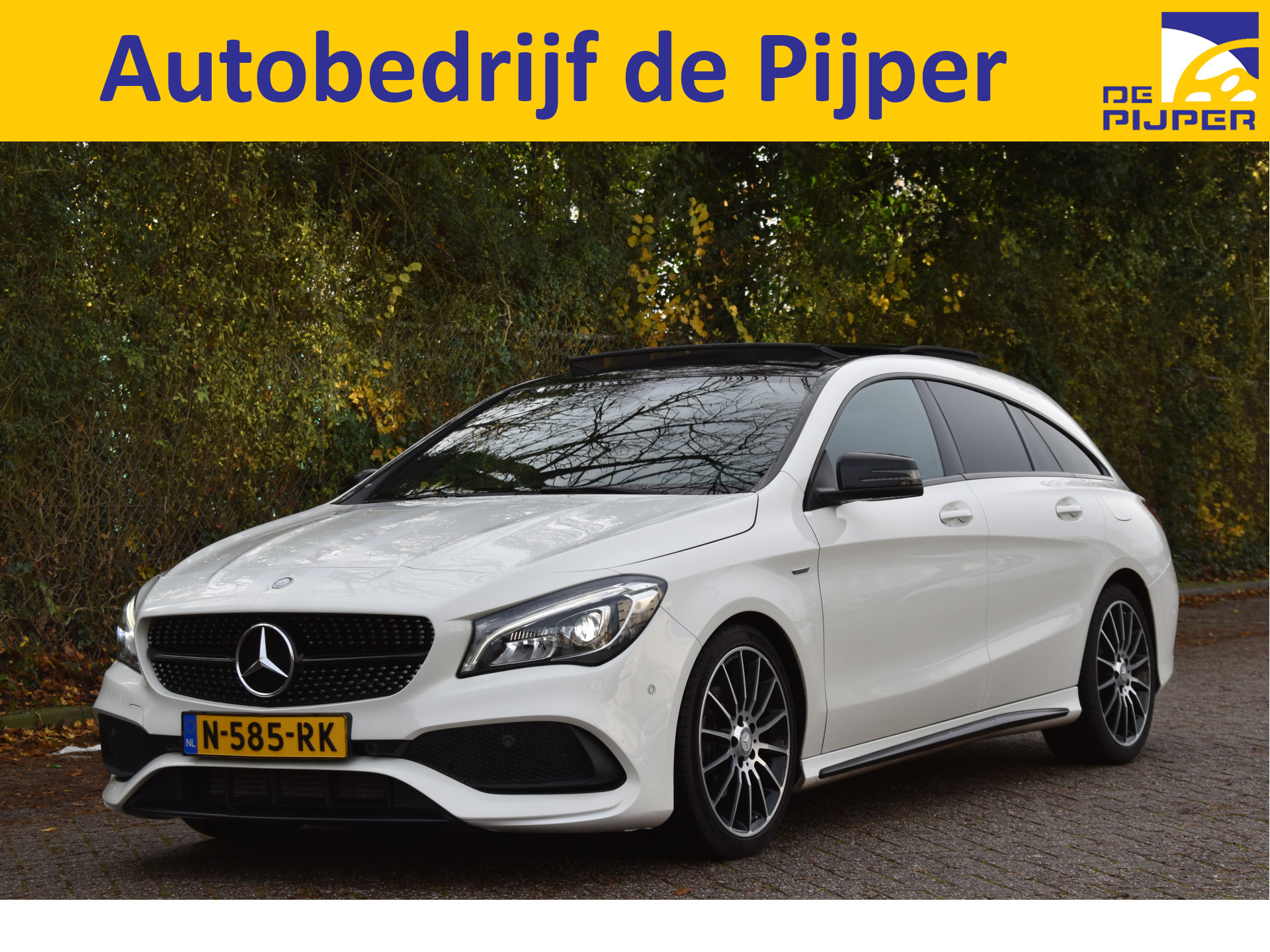 Mercedes-Benz CLA-Klasse Shooting Brake 200 White-Art Edition AMG Night pakket | Open dak | Stoelverwarming | Carplay | Camera | Sfeerverl | Onderh.historie