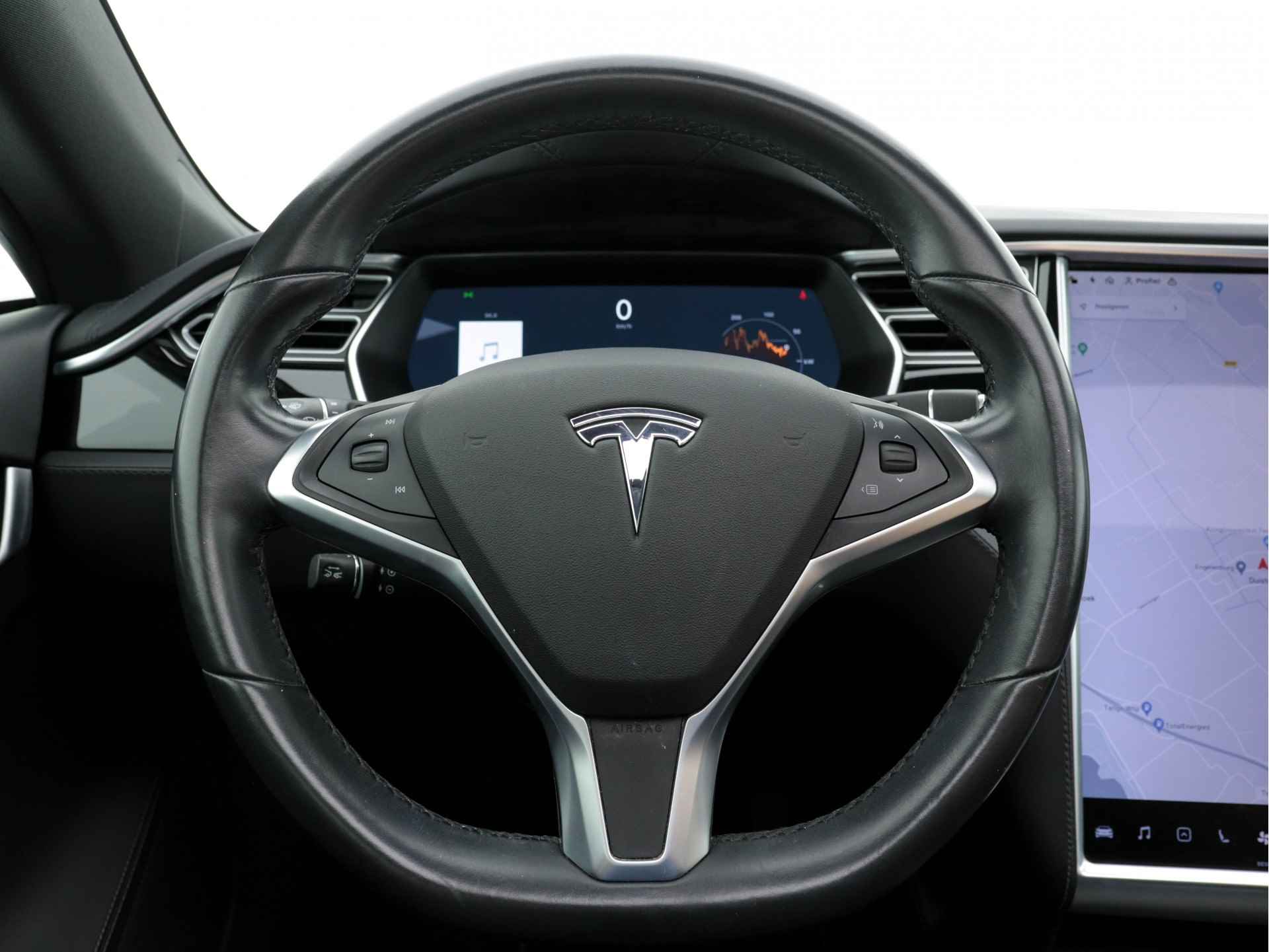 Tesla Model S 235 Kw Base [ 3-Fase ] (INCL-BTW) *PANO | AUTO-PILOT | KEYLESS | FULL-LED | 1/2-LEDER | NAVI-FULLMAP | SURROUND-VIEW | APP-CONNECT | LANE-ASSIST | VIRTUAL-COCKPIT | DAB | SPORT-SEATS | 19"ALU - 17/31