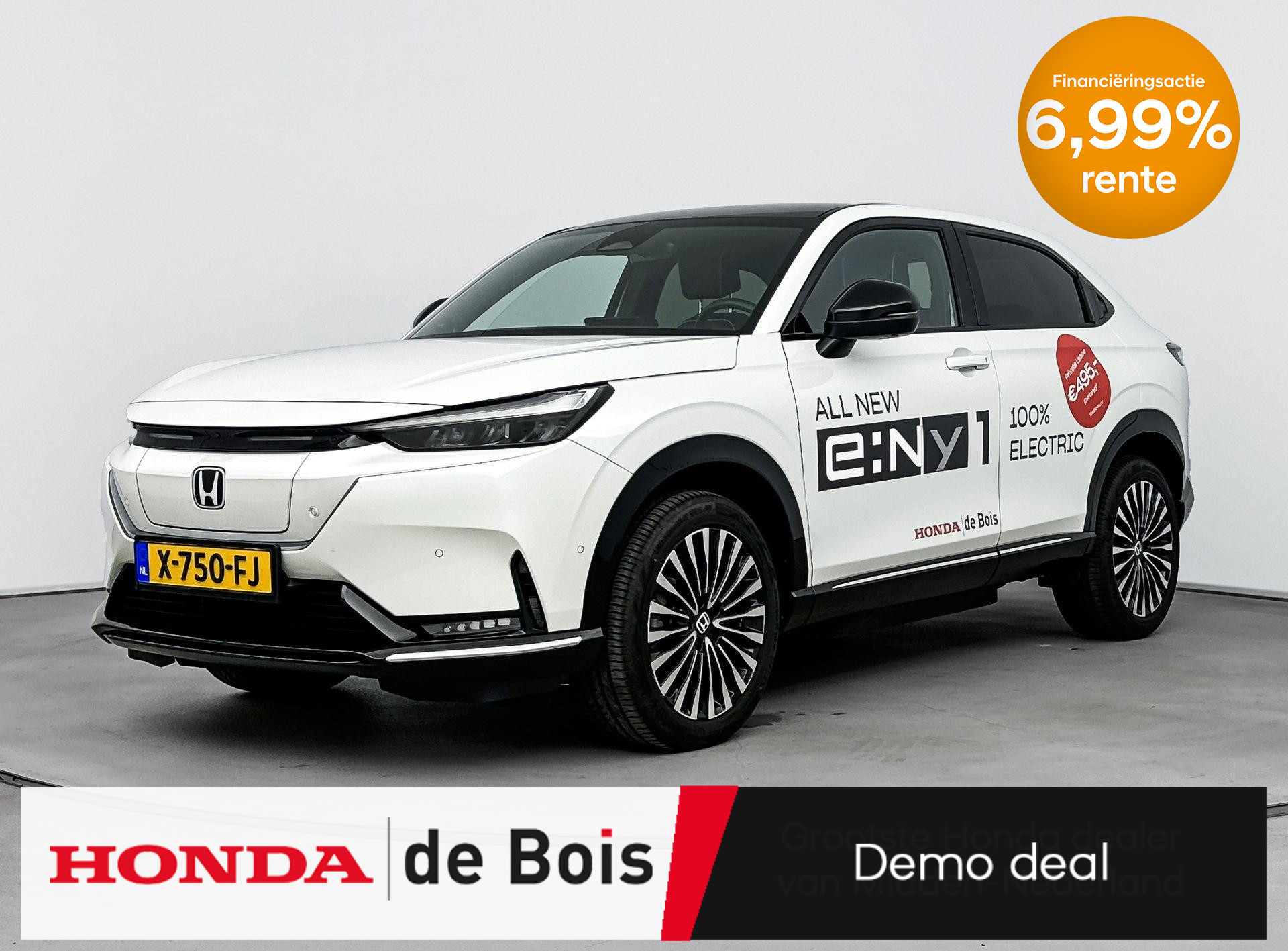 Honda e:Ny1 Advance 69 kWh | Demo Deal! | 100% Electric | Panoramisch dak | Elektrische kofferklep | Lederen interieur |
