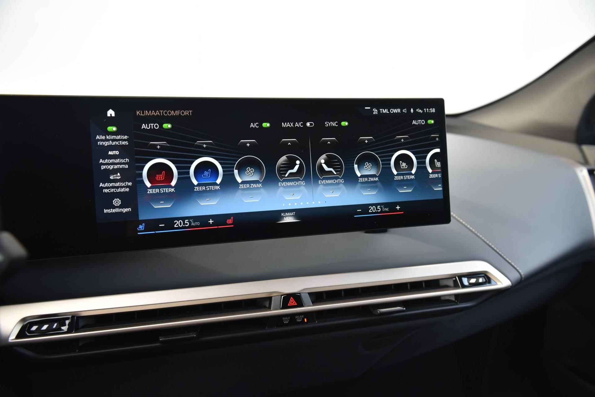 BMW iX xDrive40 Sport Stoelventilatie / Head Up Display / Stoelverwarming / 21 Inch / 4 Zone Airco - 24/25