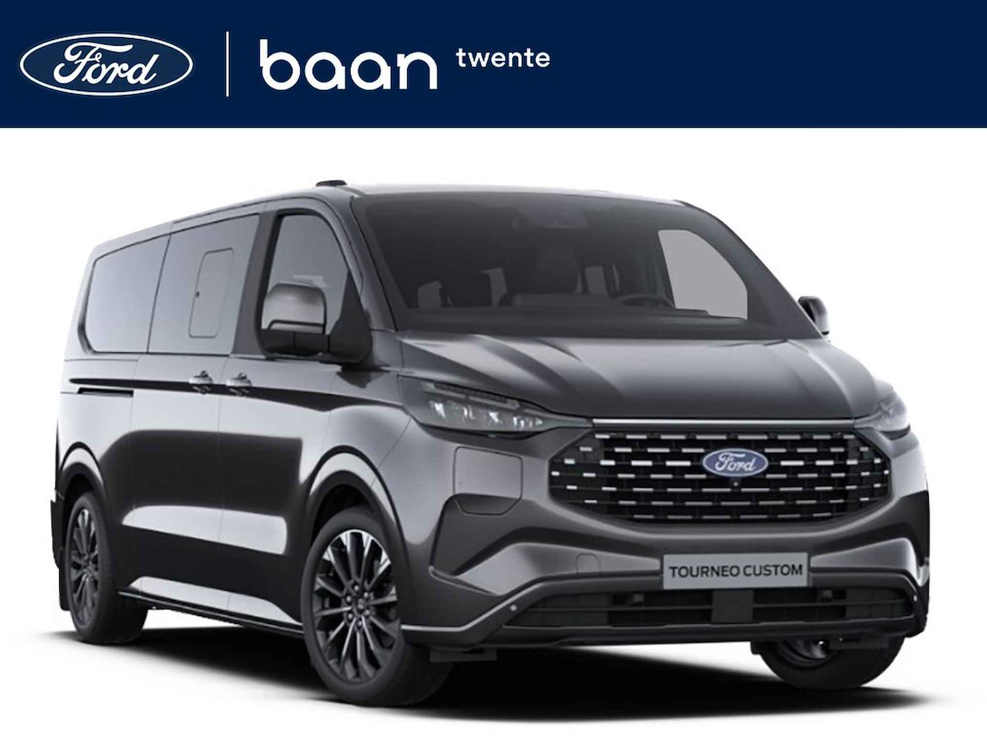 Ford Tourneo Custom PHEV 233PK Titanium X Automaat | Geel kenteken | Incl. BPM & BTW | 8 Persoons | Zeer Luxe | - 1/9