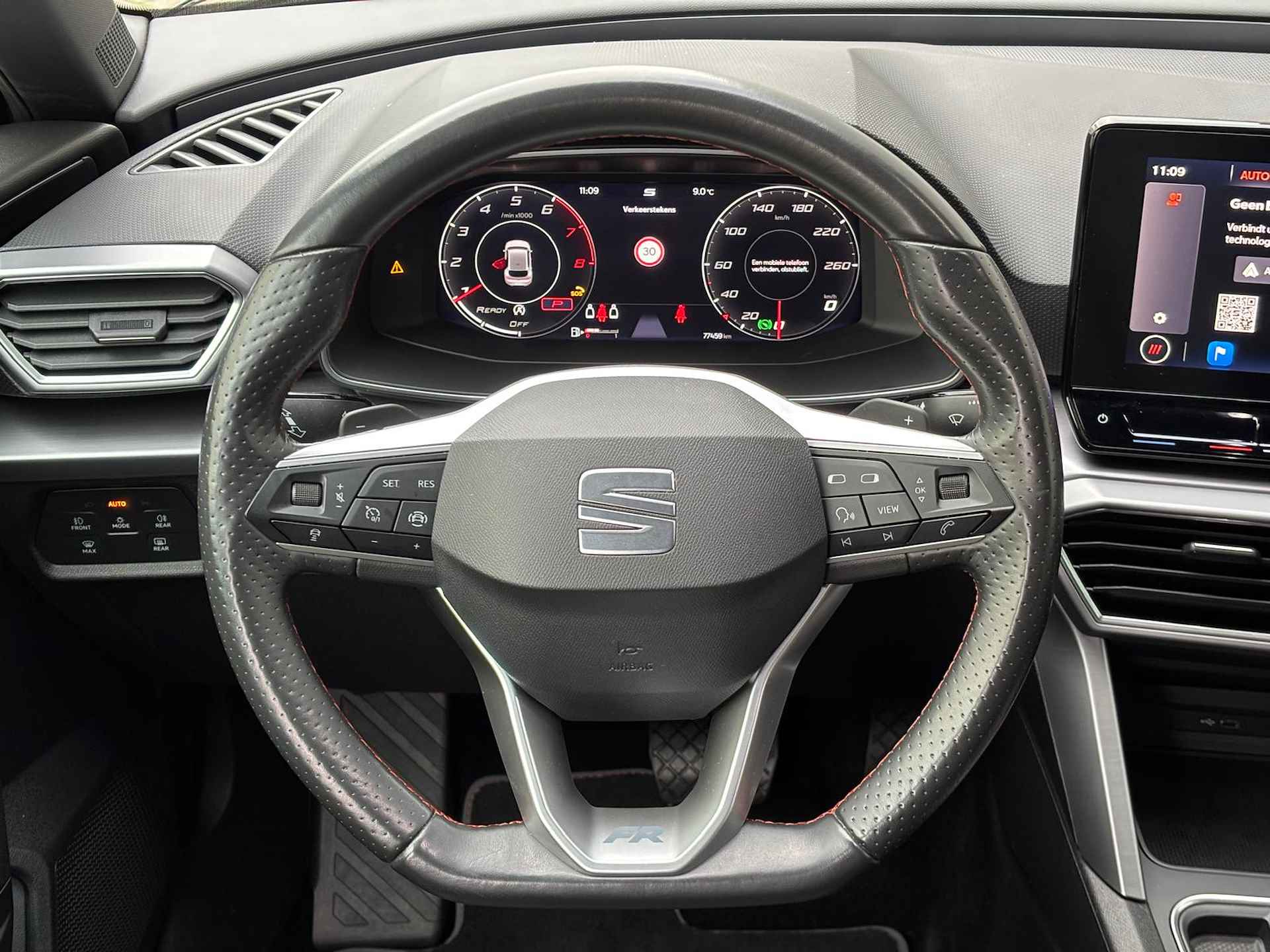 SEAT Leon 1.5 eTSI FR Launch Edition / Digitale Cockpit / Sportstoelen / LED / Dodehoek Sensor / Parkeersensoren V+A P4 - 15/28